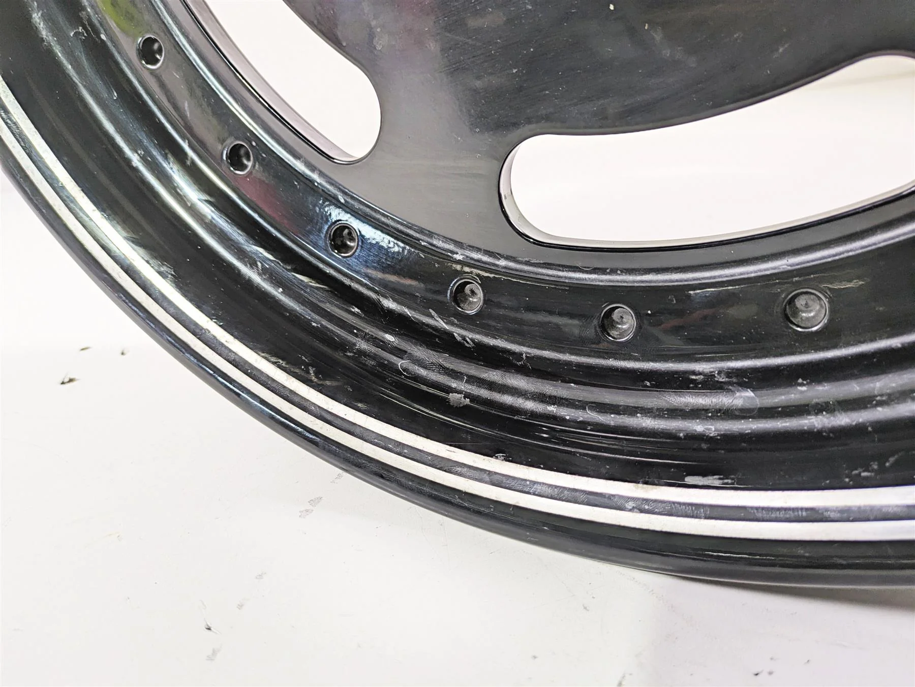2014 Harley FXDF Dyna Fat Bob Front Wheel Rim 16x3 Black Straight 43300254 - Image 9