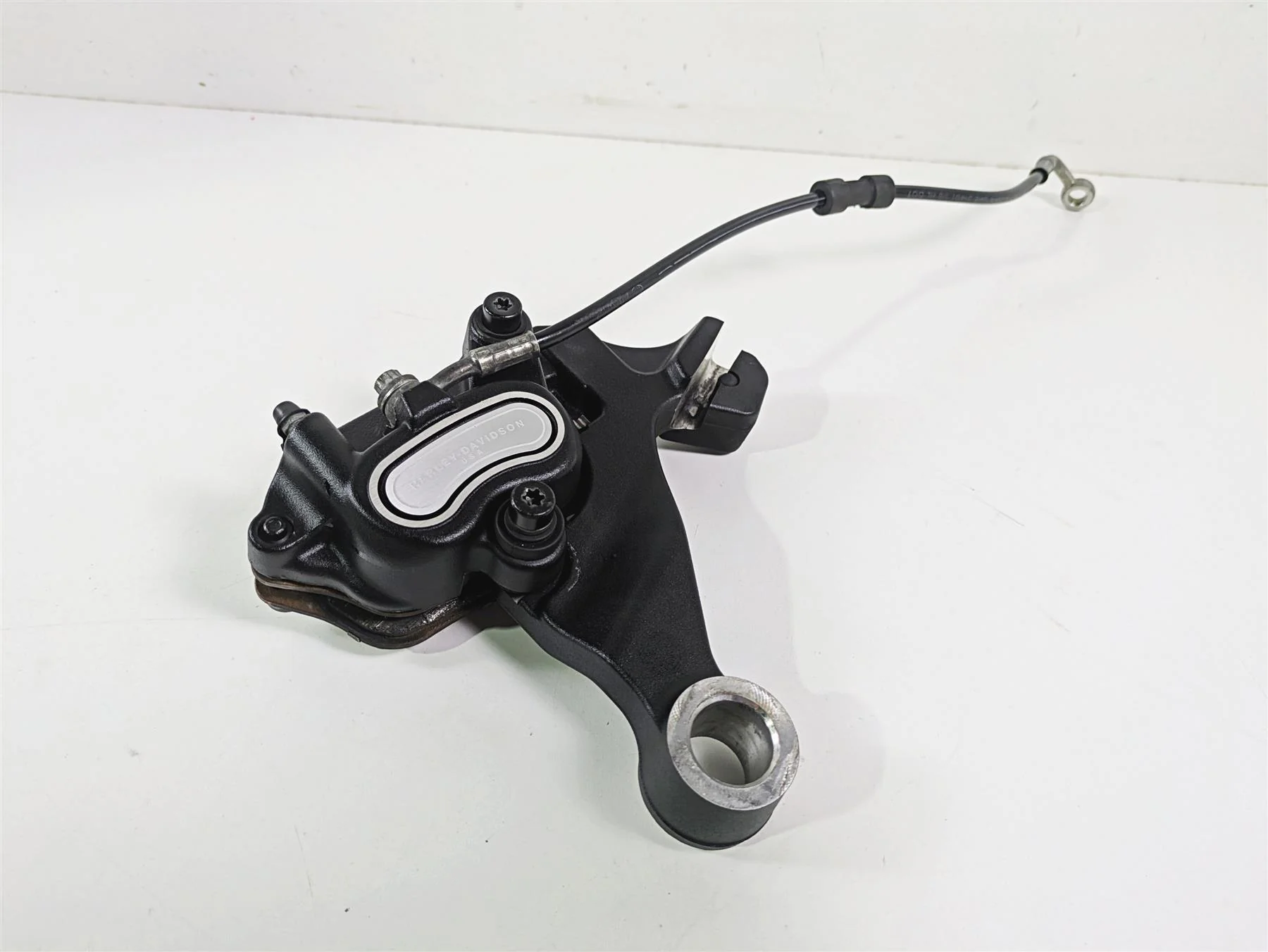 2014 Harley FXDF Dyna Fat Bob Rear Brake Caliper & Bracket 40908-08 - Image 12