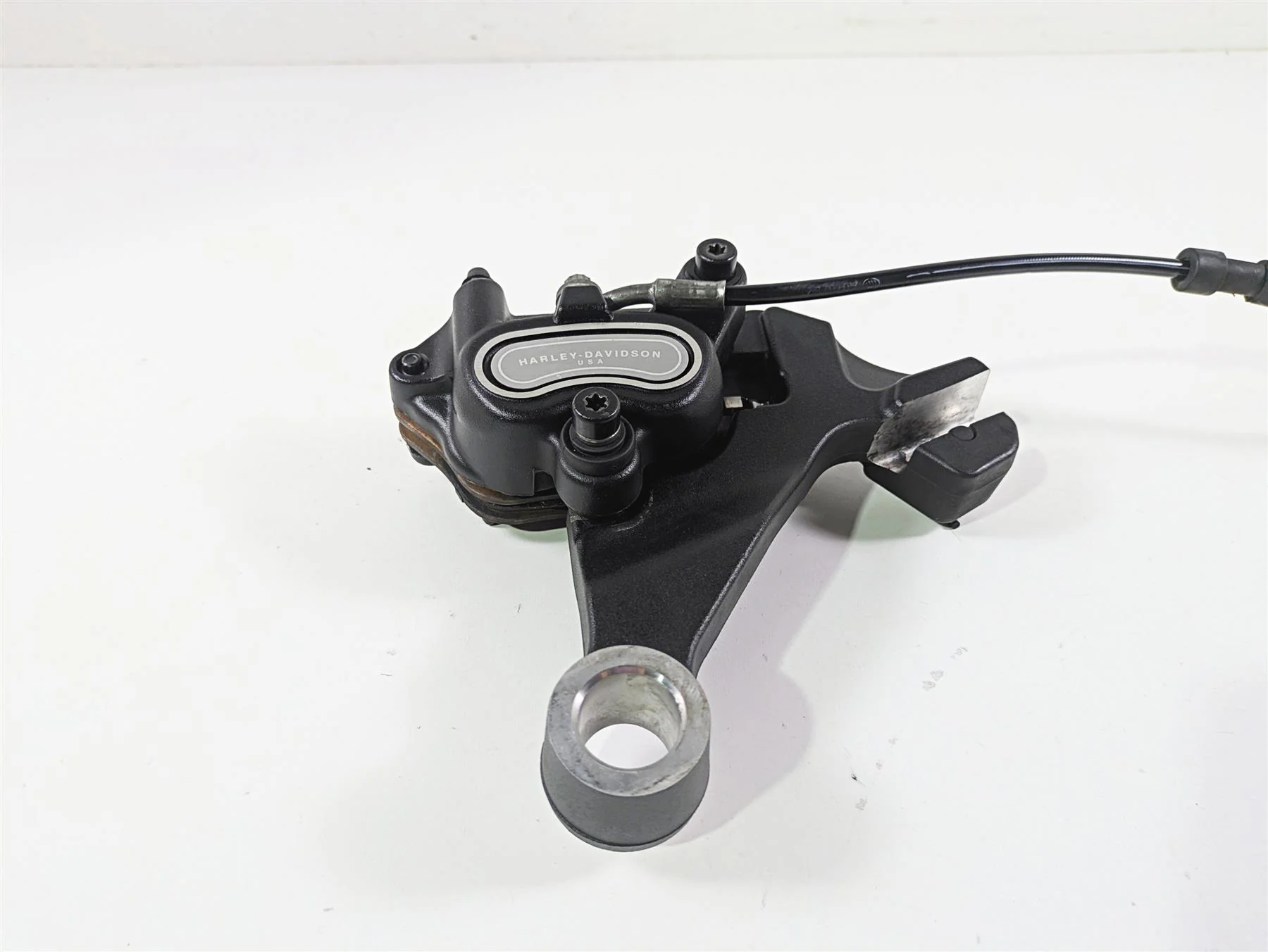 2014 Harley FXDF Dyna Fat Bob Rear Brake Caliper & Bracket 40908-08 - Image 2