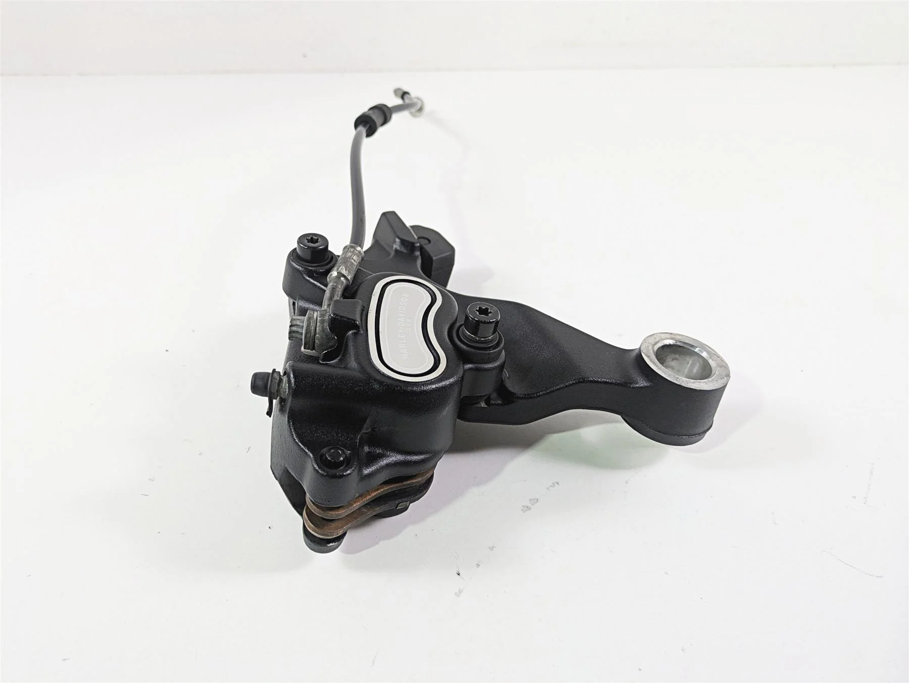 2014 Harley FXDF Dyna Fat Bob Rear Brake Caliper & Bracket 40908-08 - Image 3