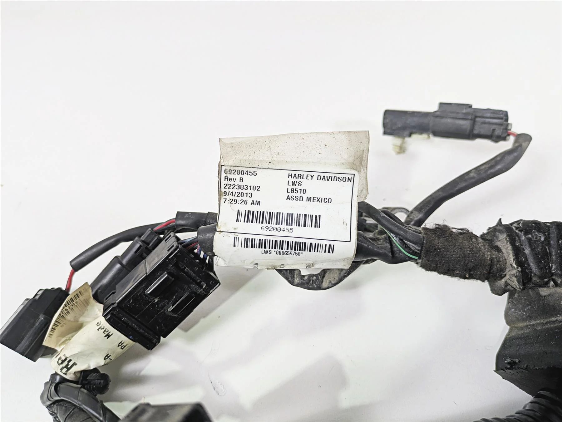 2014 Harley FXDF Dyna Fat Bob Wiring Harness Loom Non Abs 71075-12A 69200455 - Image 5