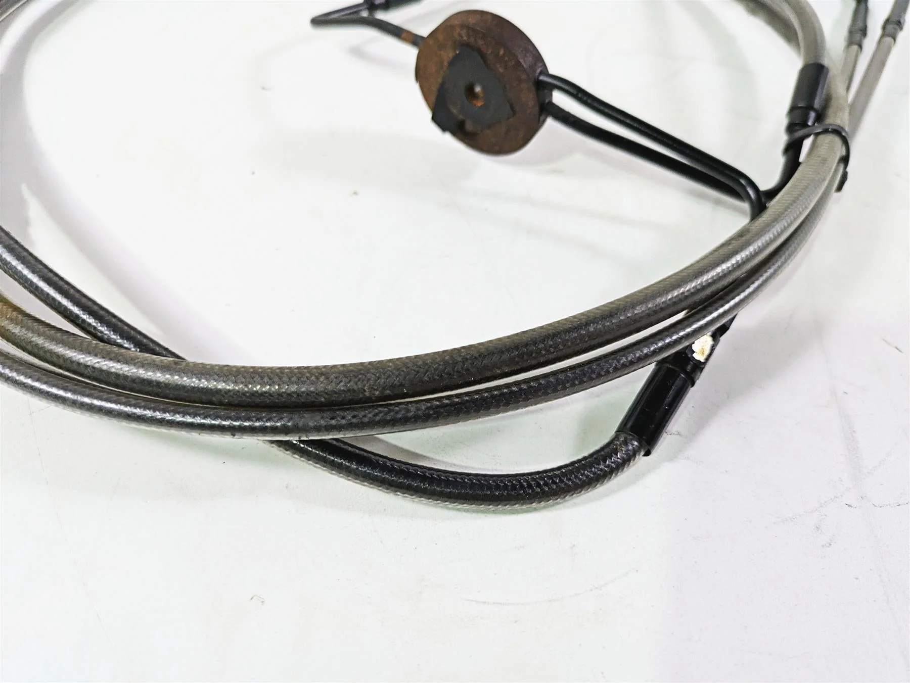 2014 Harley FXDL Dyna Low Rider Aftermarket Long Clutch Cable & Brake Line Set - Image 12