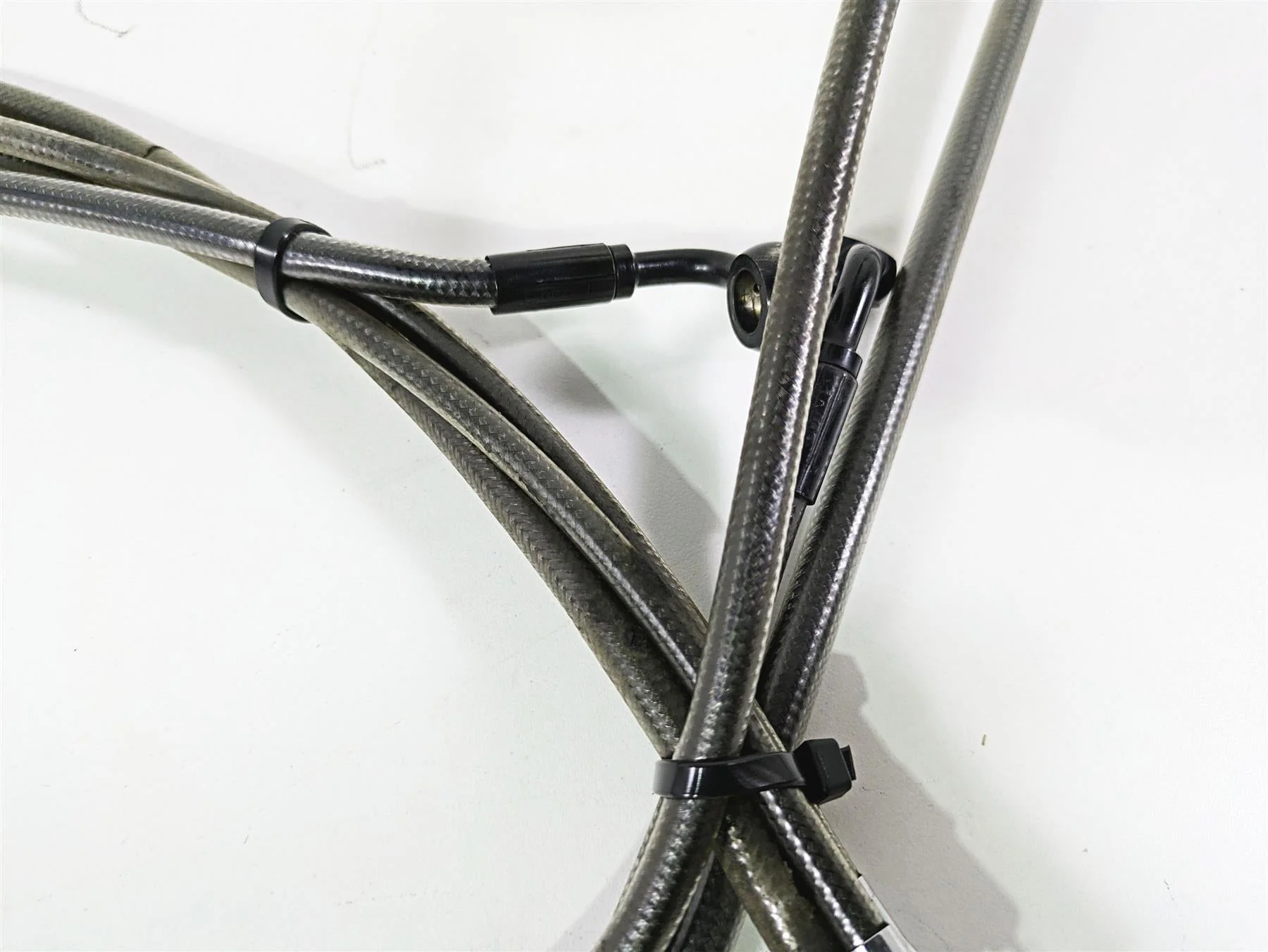 2014 Harley FXDL Dyna Low Rider Aftermarket Long Clutch Cable & Brake Line Set - Image 6