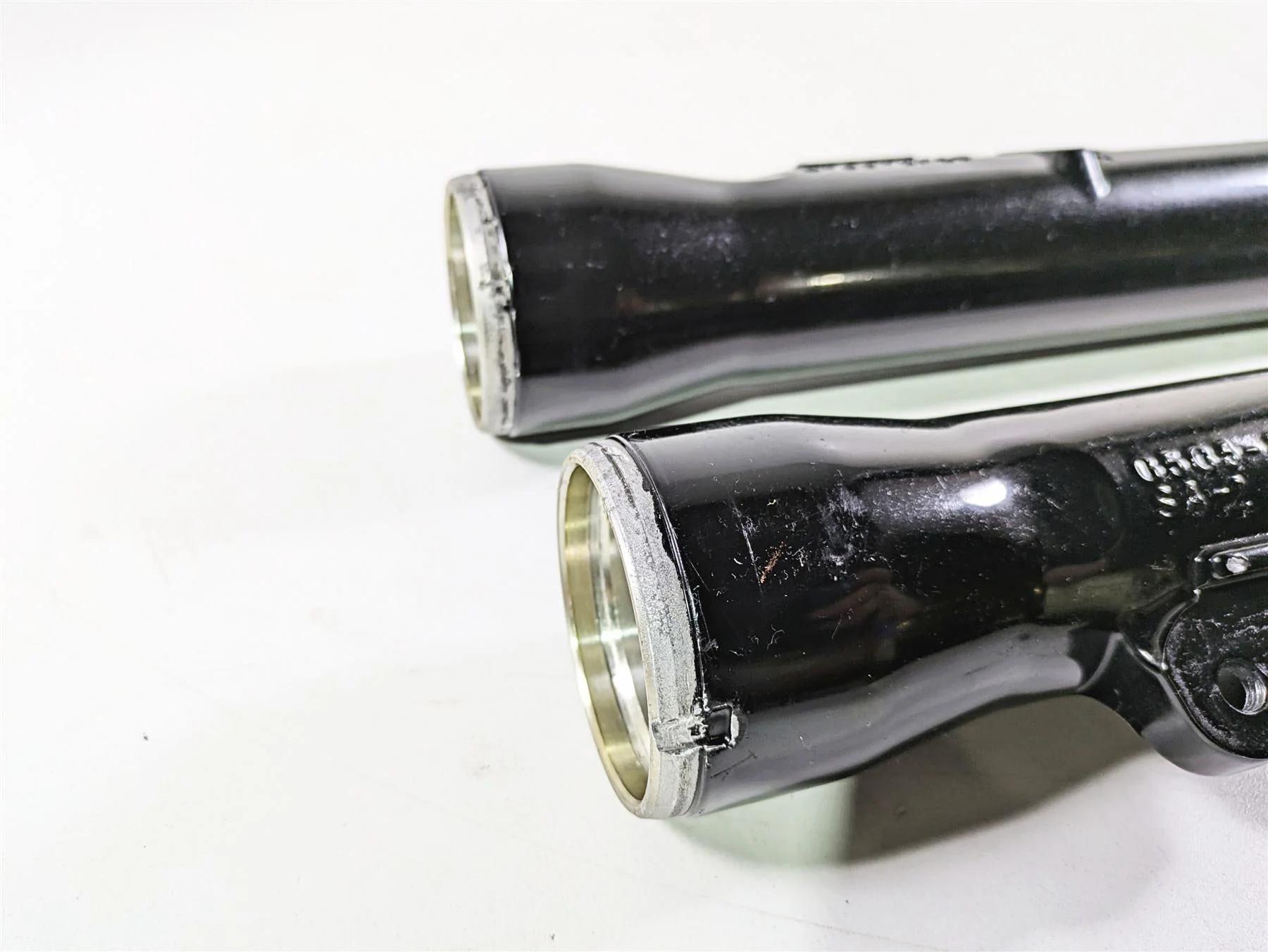 2014 Harley FXDL Dyna Low Rider Dual Disc Lower Fork Tube Slider Set 45500230 - Image 12