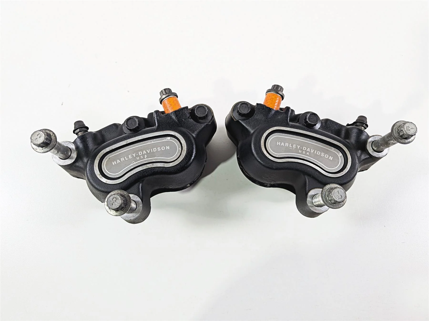 2014 Harley FXDL Dyna Low Rider Front Brake Caliper Set 41300001 41300002 - Image 7