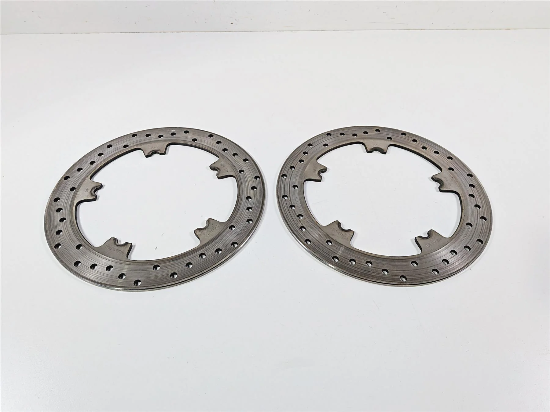 2014 Harley FXDL Dyna Low Rider Front Brake Disc Rotor Set 44553-06 - Image 9