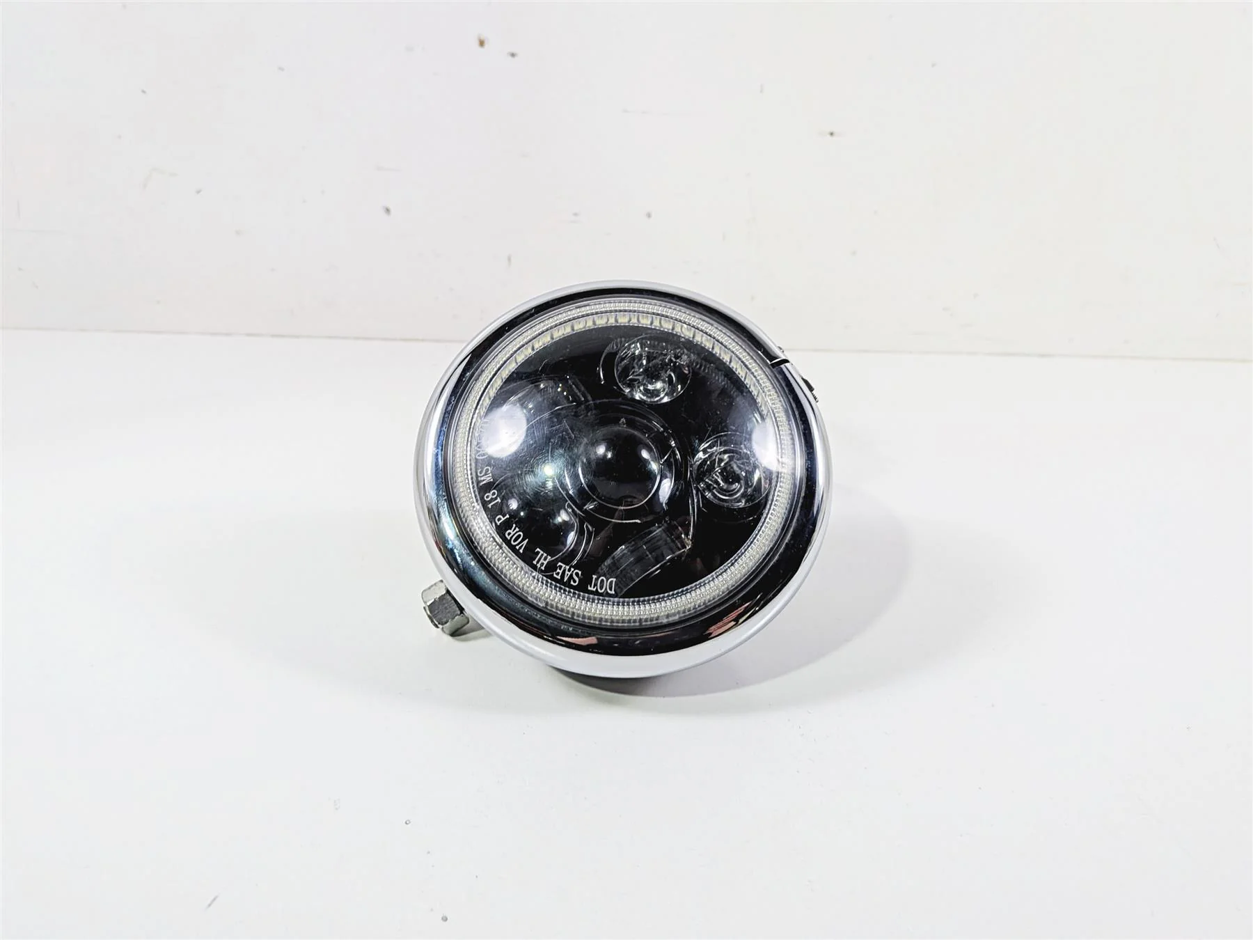2014 Harley FXDL Dyna Low Rider Head Light Lamp Headlight & Mount 69774-07A - Image 2