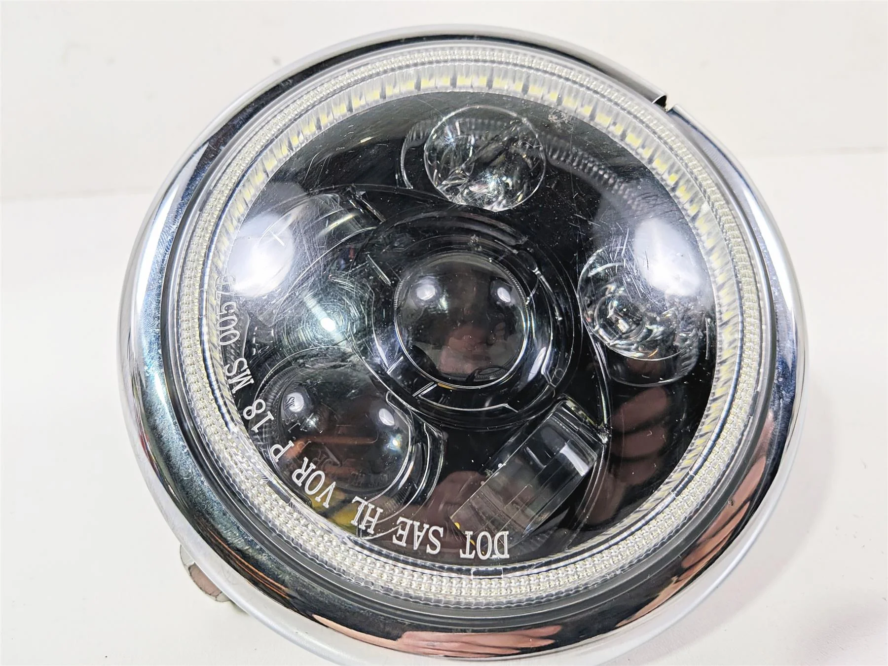 2014 Harley FXDL Dyna Low Rider Head Light Lamp Headlight & Mount 69774-07A - Image 9