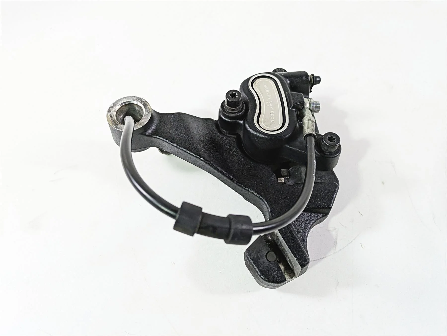 2014 Harley FXDL Dyna Low Rider Rear Brake Caliper + Bracket Line 25mm 40908-08 - Image 2