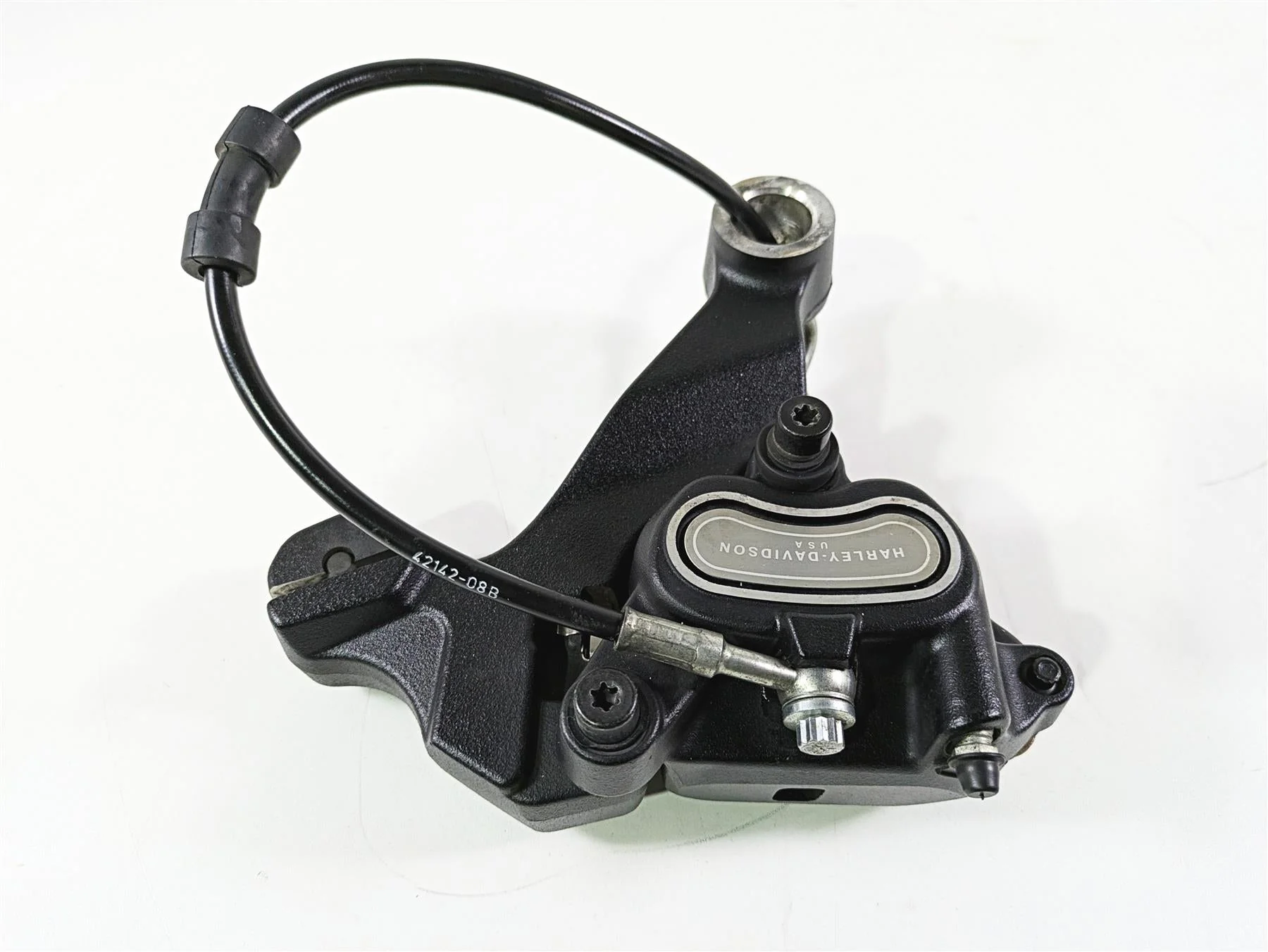 2014 Harley FXDL Dyna Low Rider Rear Brake Caliper + Bracket Line 25mm 40908-08 - Image 3