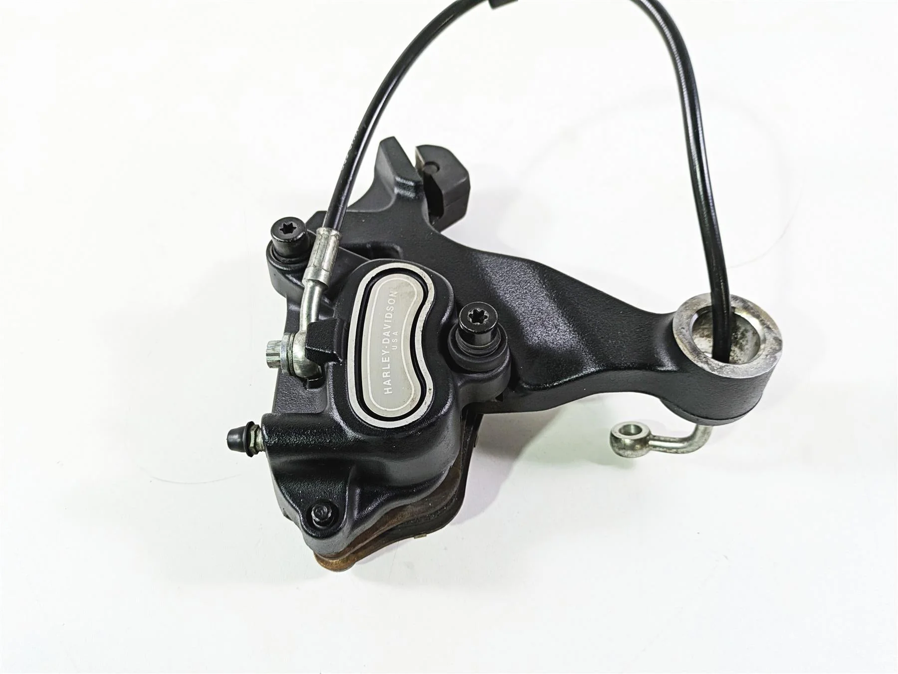 2014 Harley FXDL Dyna Low Rider Rear Brake Caliper + Bracket Line 25mm 40908-08 - Image 4