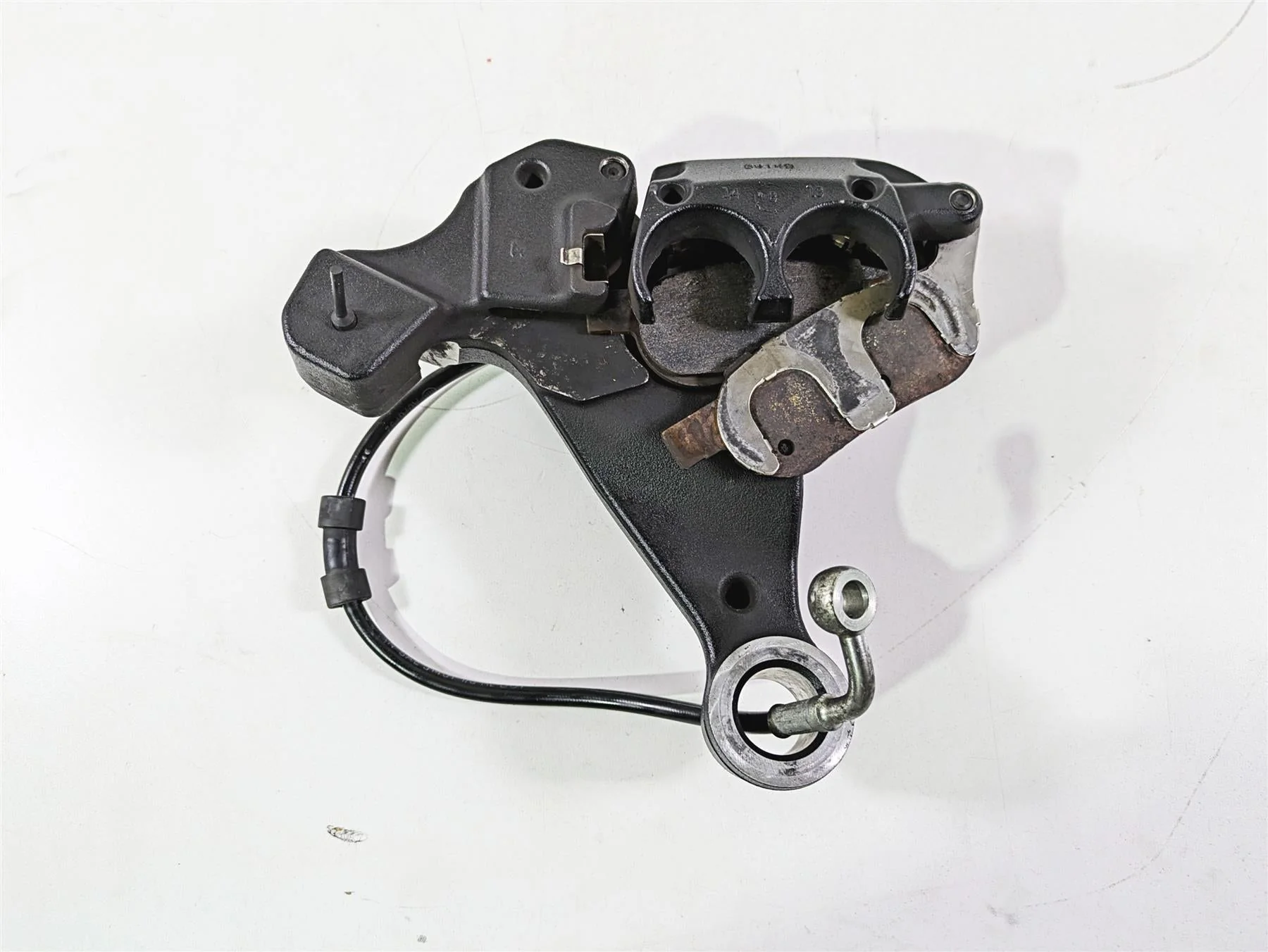 2014 Harley FXDL Dyna Low Rider Rear Brake Caliper + Bracket Line 25mm 40908-08 - Image 9