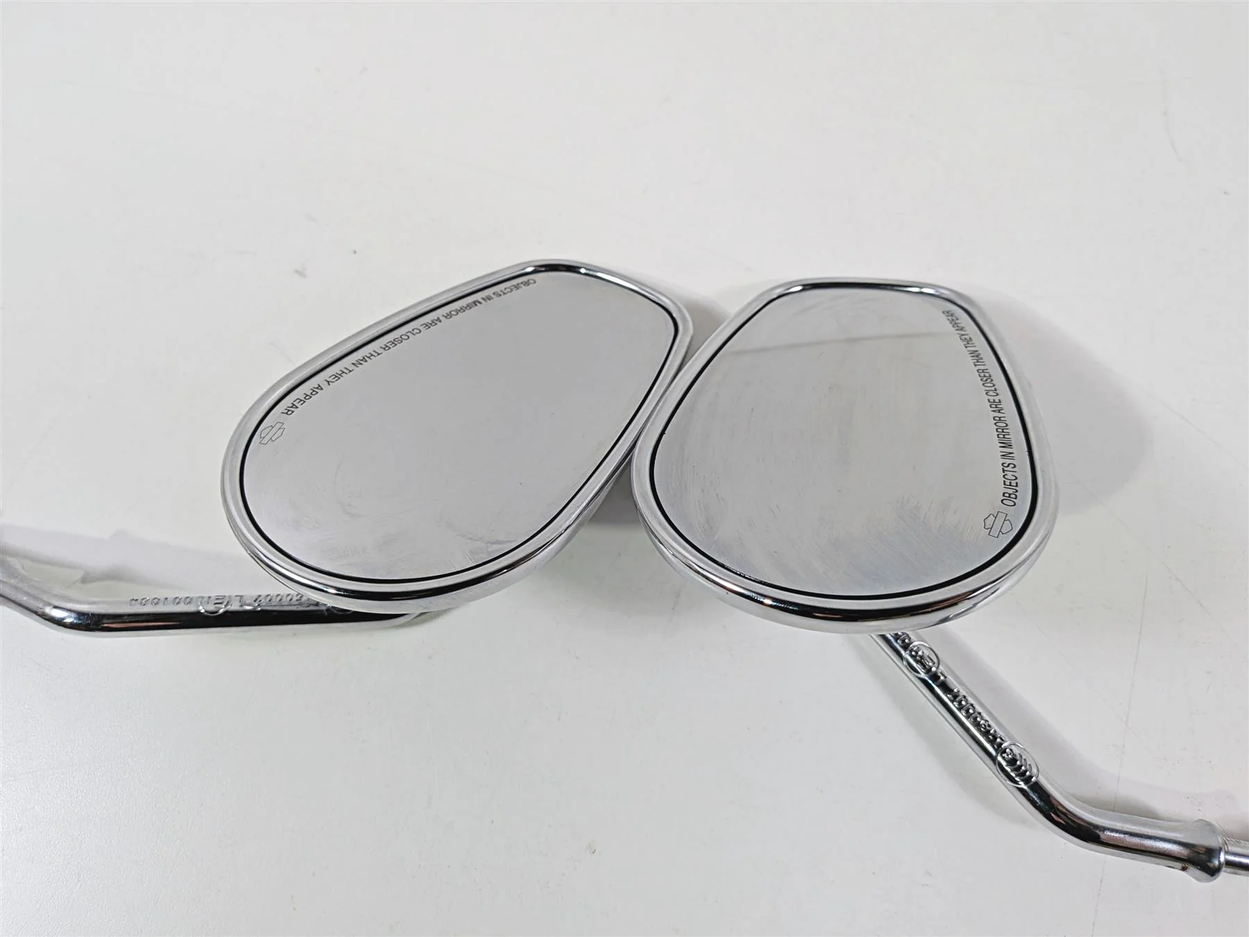 2014 Harley FXSB Softail Breakout Chrome Rear View Mirror Set 91840-03B - Image 6
