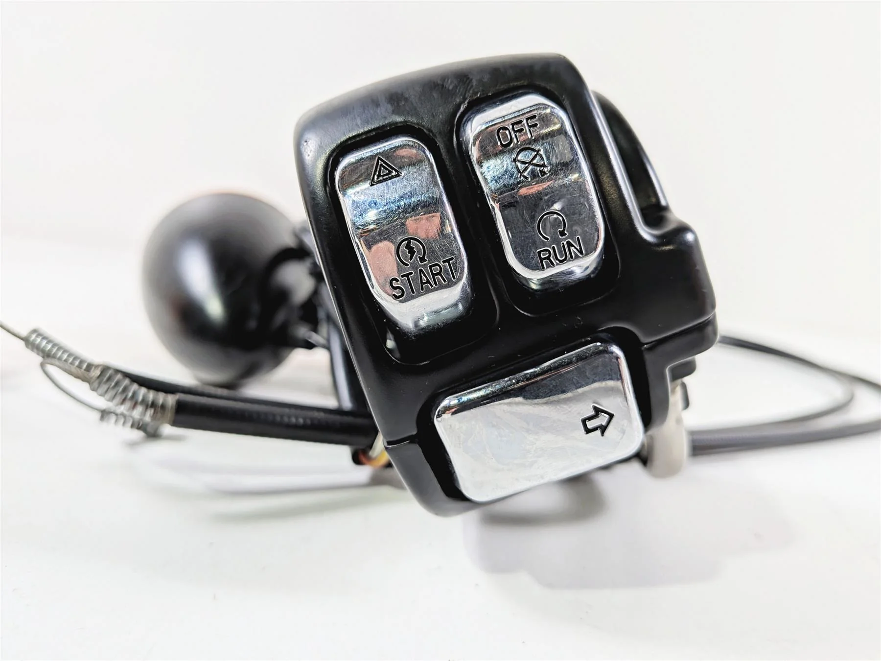 2014 Harley FXSB Softail Breakout Hand Control Switch Chrome Button Set 72951-12 - Image 13