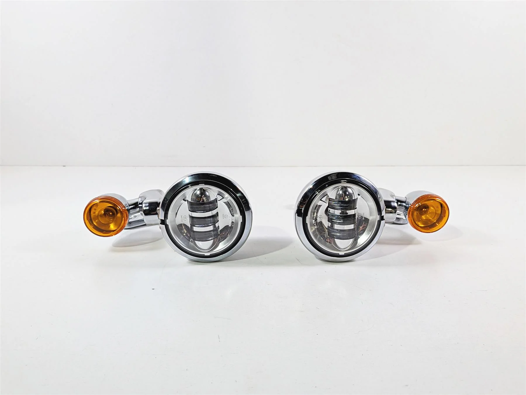 2014 Harley Touring FLHTK Electra Glide Chrome Spot Light Blinker Set 68000021 - Image 3
