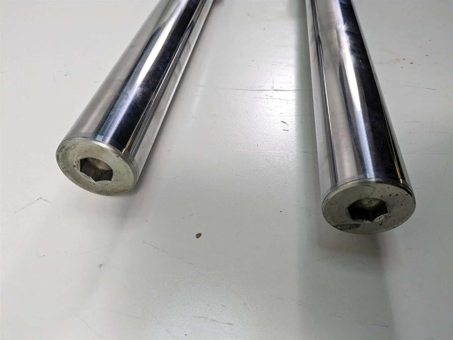 2014 Harley Touring FLHTK Electra Glide Straight Front Fork Set 49mm 45400021 - Image 3