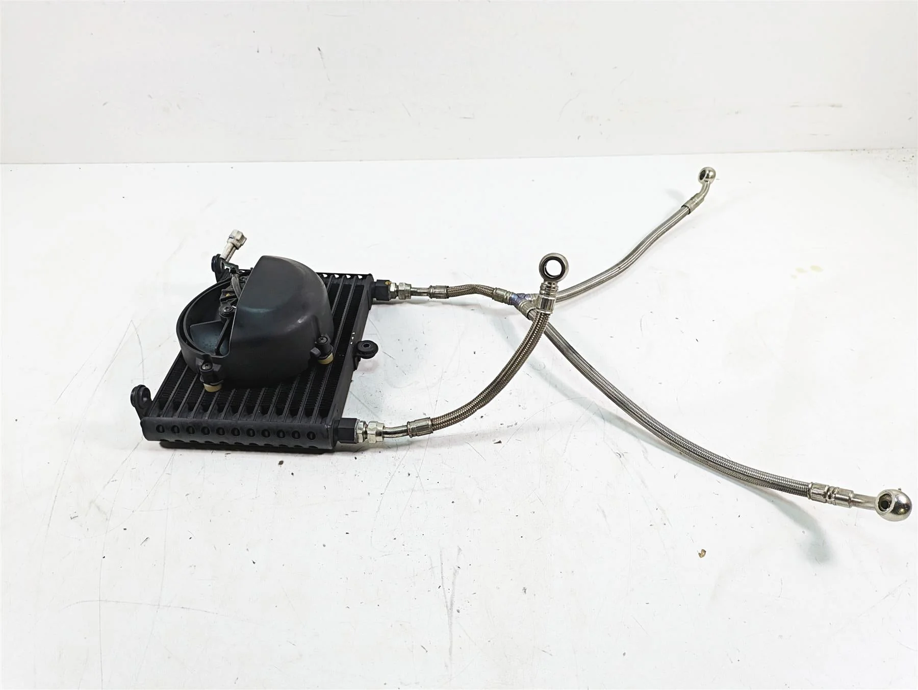 2014 Moto Guzzi California 1400 T Oil Cooler Lines Hoses & Fan Set B063090 - Image 2