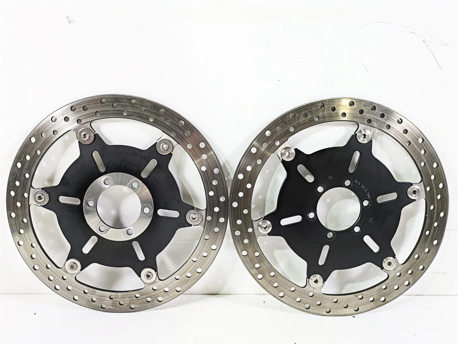 2014 Moto Guzzi California 1400 Touring Front Brake Disc Rotor Set 887430 887439 - Image 4