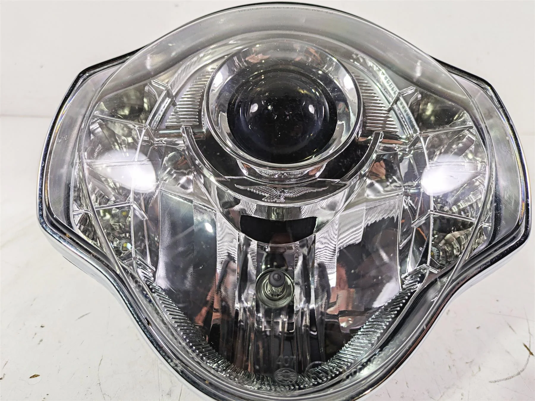 2014 Moto Guzzi California 1400 Touring Headlight Lamp & Mounts 887453 - Image 4
