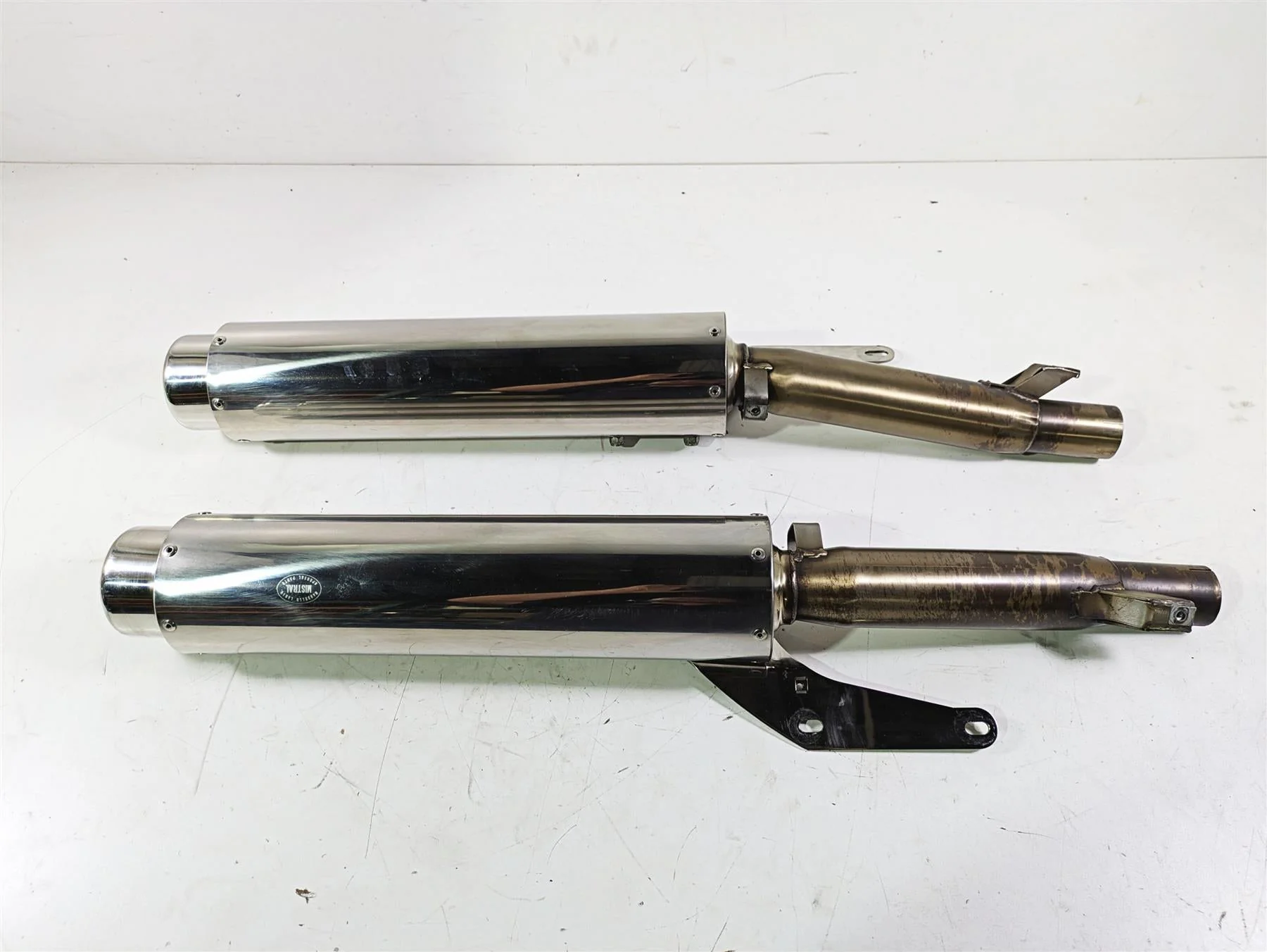 2014 Moto Guzzi California 1400 Touring Mistral Exhaust Muffler Set 300038522H - Image 6