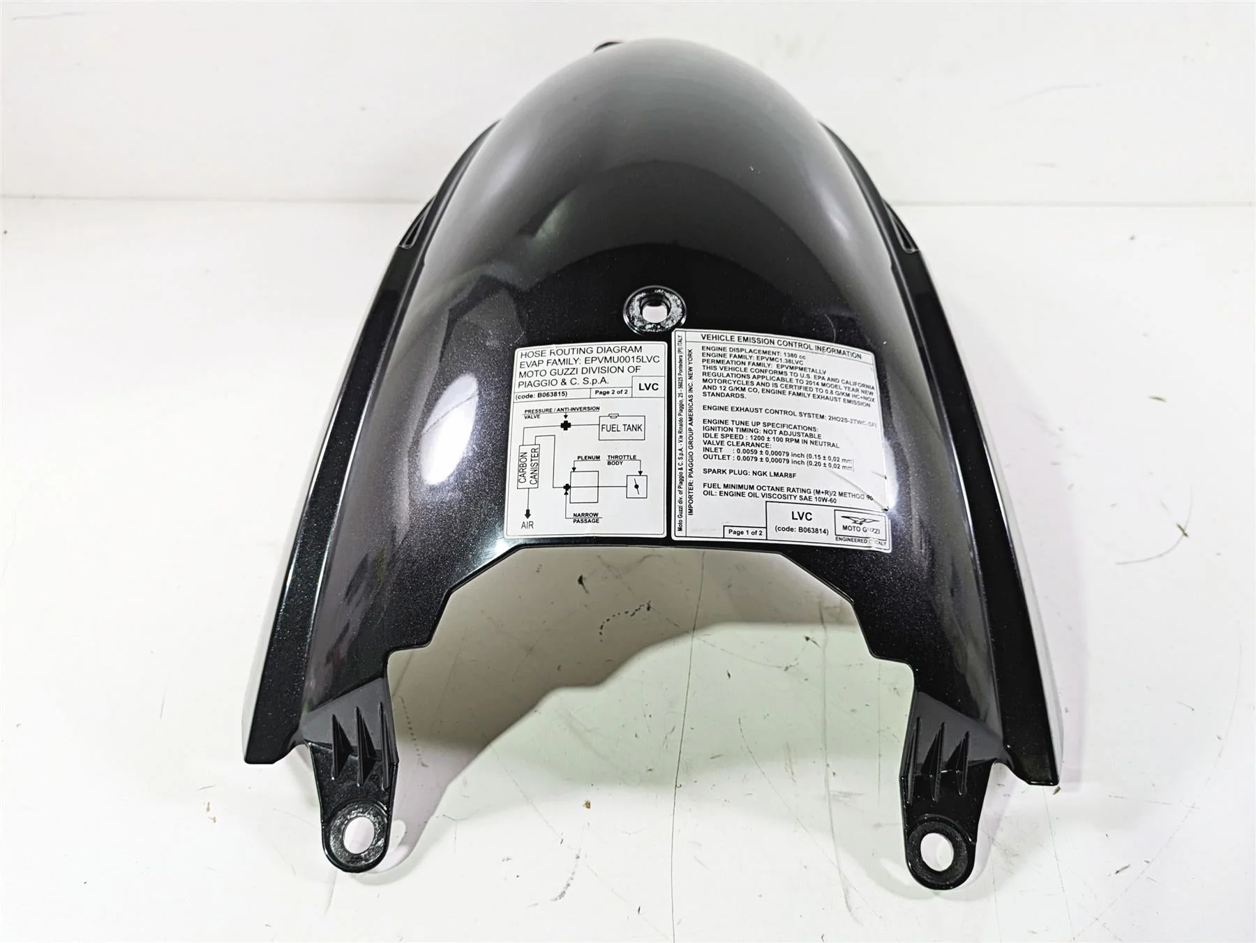 2014 Moto Guzzi California 1400 Touring Rear Upper Fender & Support 887487 - Image 5