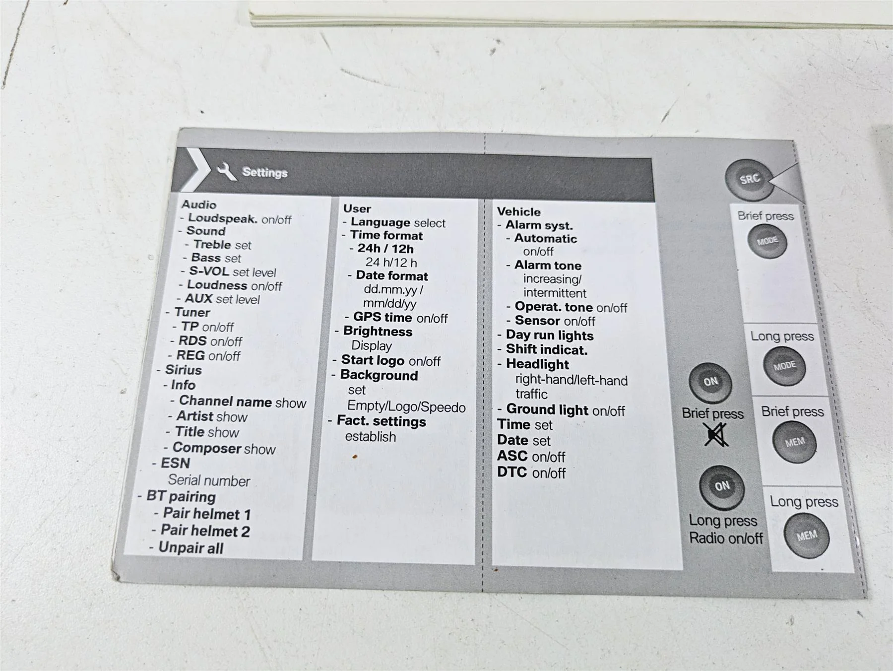 2015 BMW K1600 GT K48 Owners Manual & Repair Guides 01418557007 - Image 10