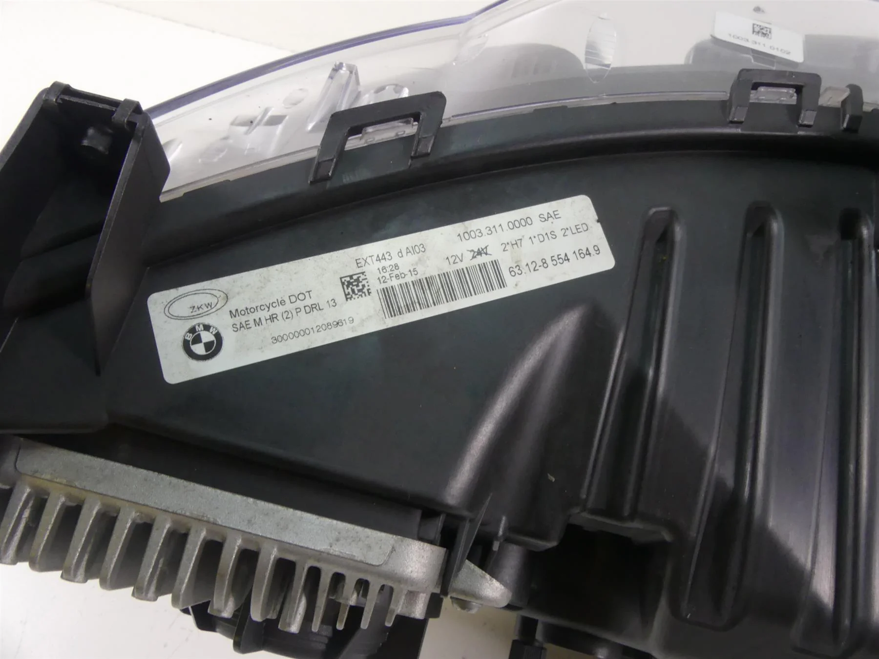 2015 BMW K1600GT K48 Headlight Lamp Lens + Adaptive Xenon Module 63128554173 - Image 6