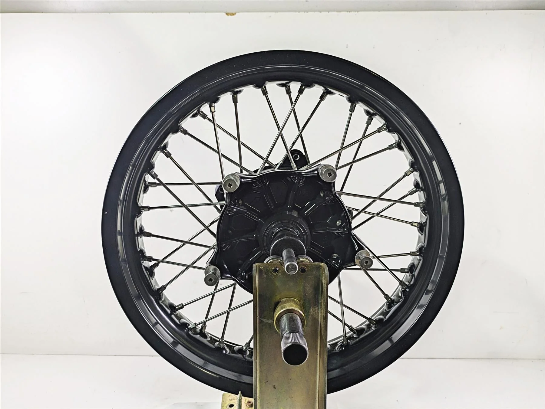 2015 BMW R nineT K21 17x3.5 Front Wheel Black Spoke Rim - Wobble 36318546108 36318544512 - Image 3