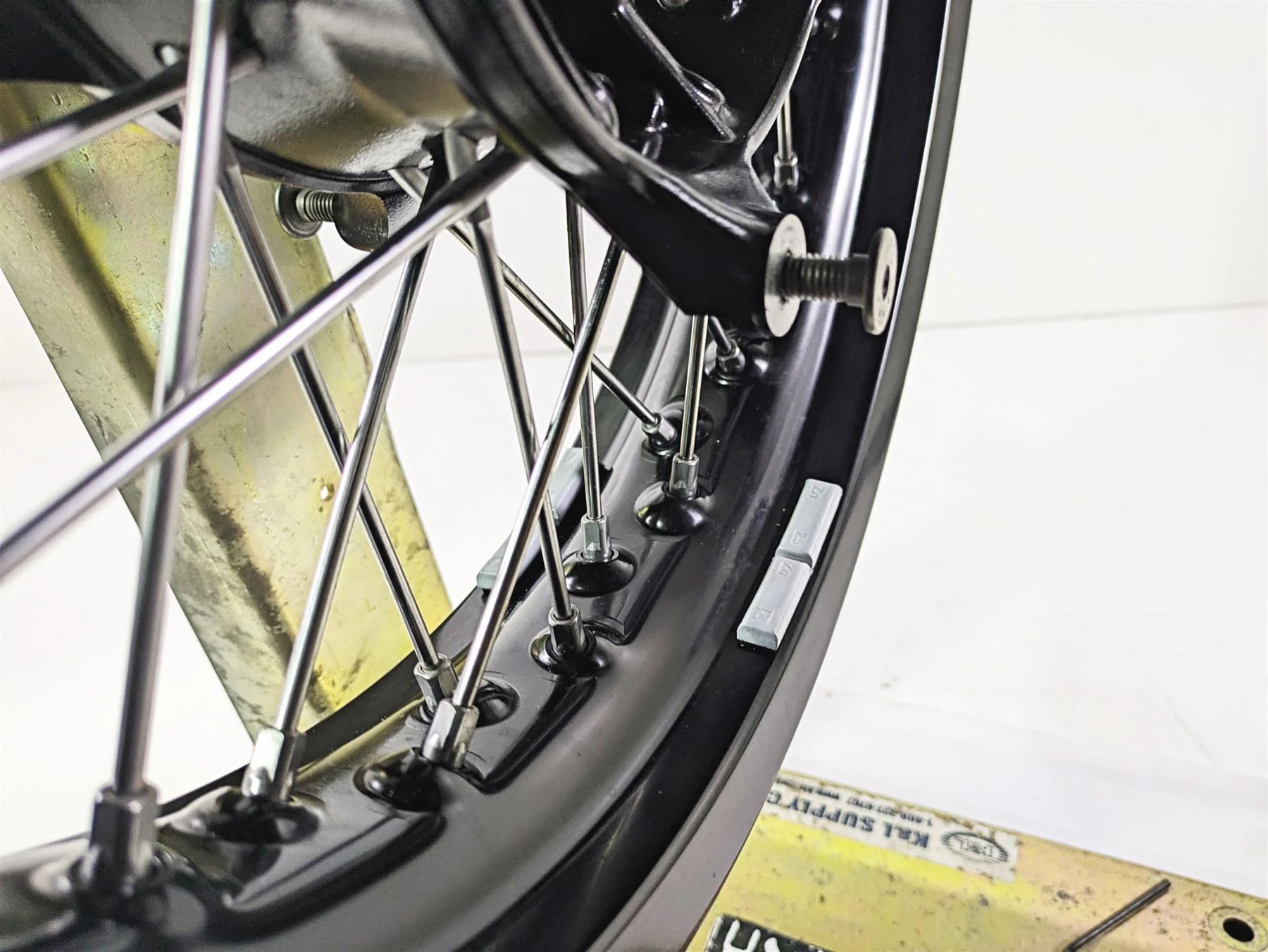 2015 BMW R nineT K21 17x3.5 Front Wheel Black Spoke Rim - Wobble 36318546108 36318544512 - Image 6