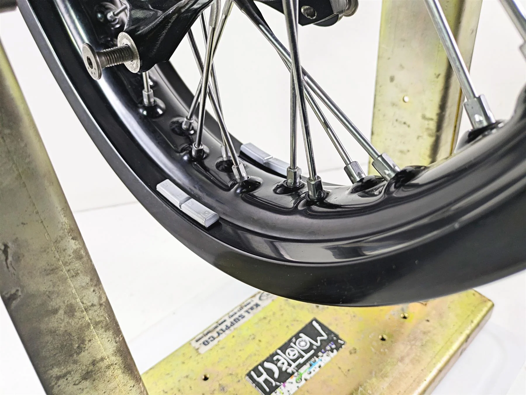 2015 BMW R nineT K21 17x3.5 Front Wheel Black Spoke Rim - Wobble 36318546108 36318544512 - Image 7