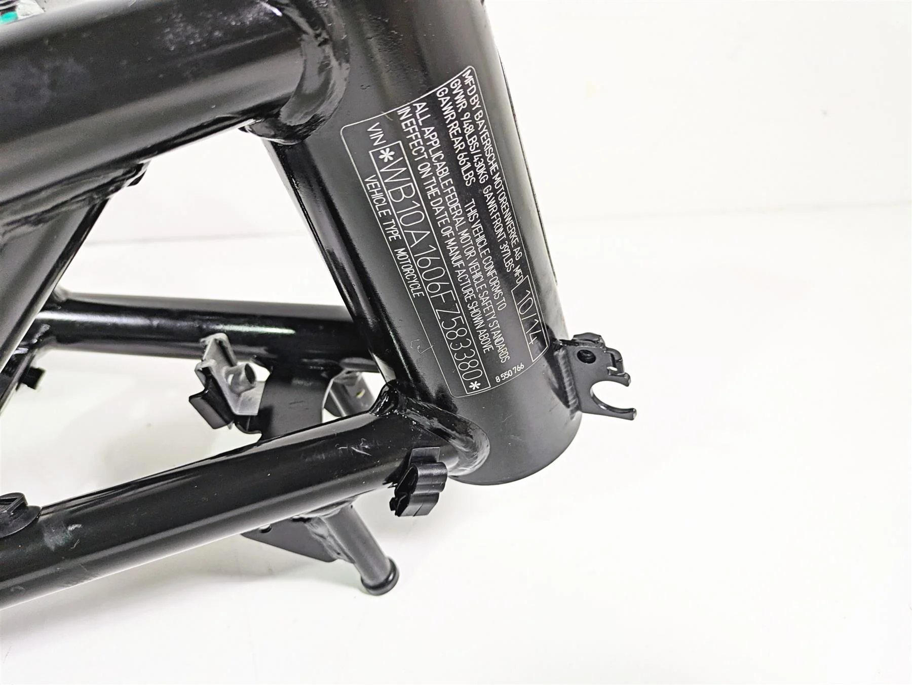2015 BMW R nineT K21 Front And Rear Chassis Frame Set With Salvage Texas Title 46518536133 - Image 2