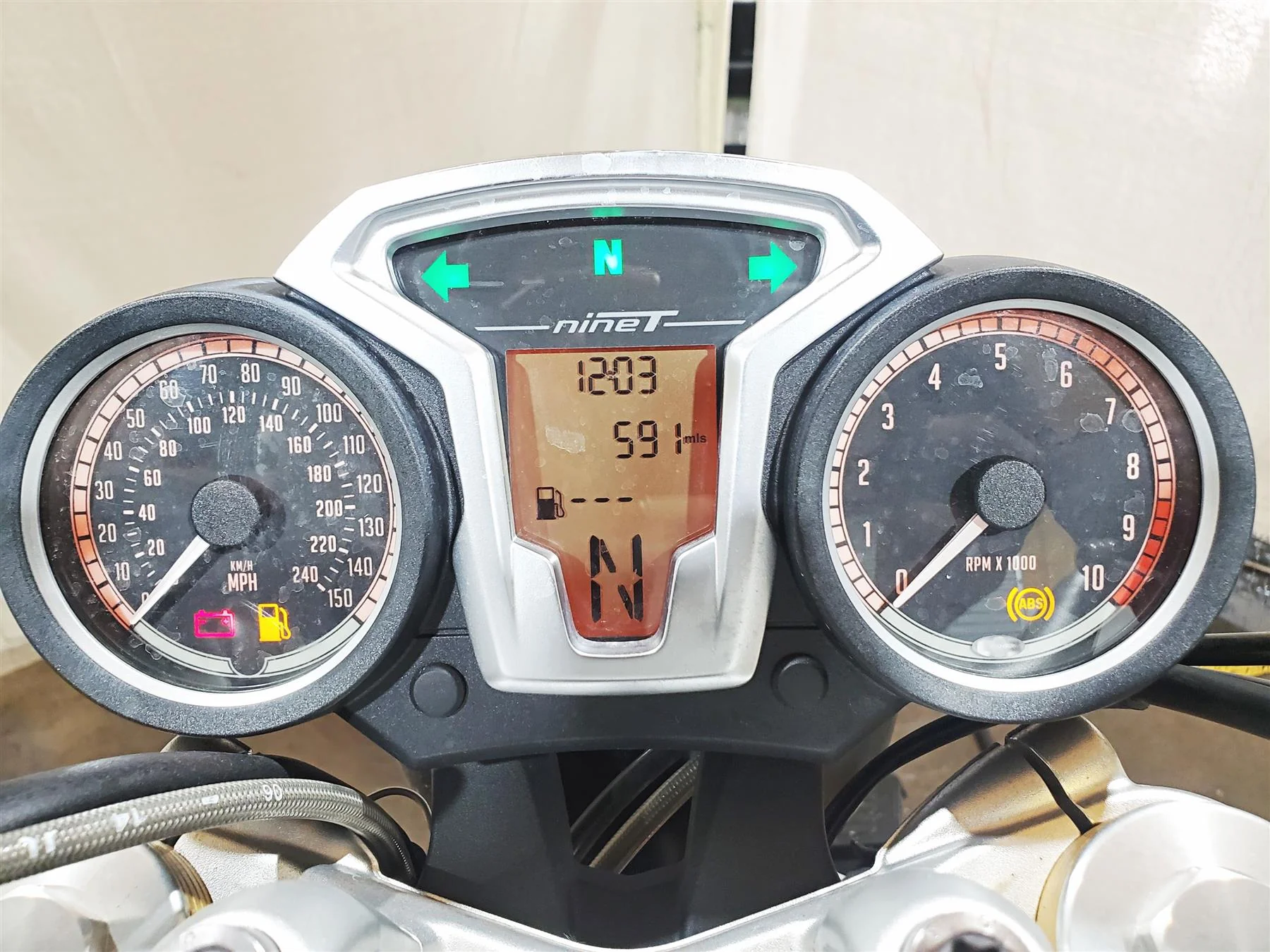 2015 BMW R nineT K21 Speedometer Gauges Instrument 591Miles 62118554832 - Image 2