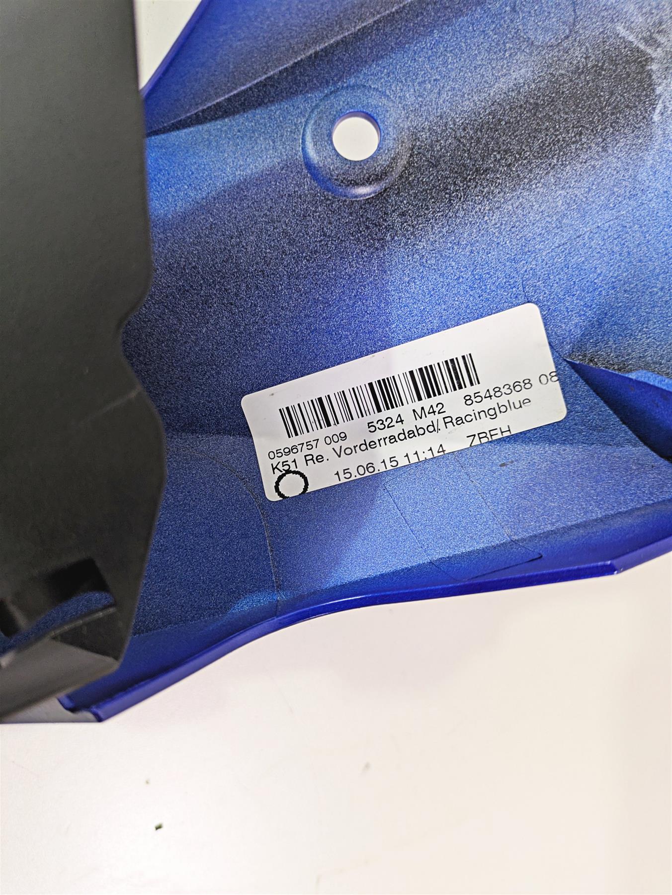 2015 BMW R1200 GS Adv K51 Front Upper Fender Racingblue 46618532214 46618536934 - Image 11