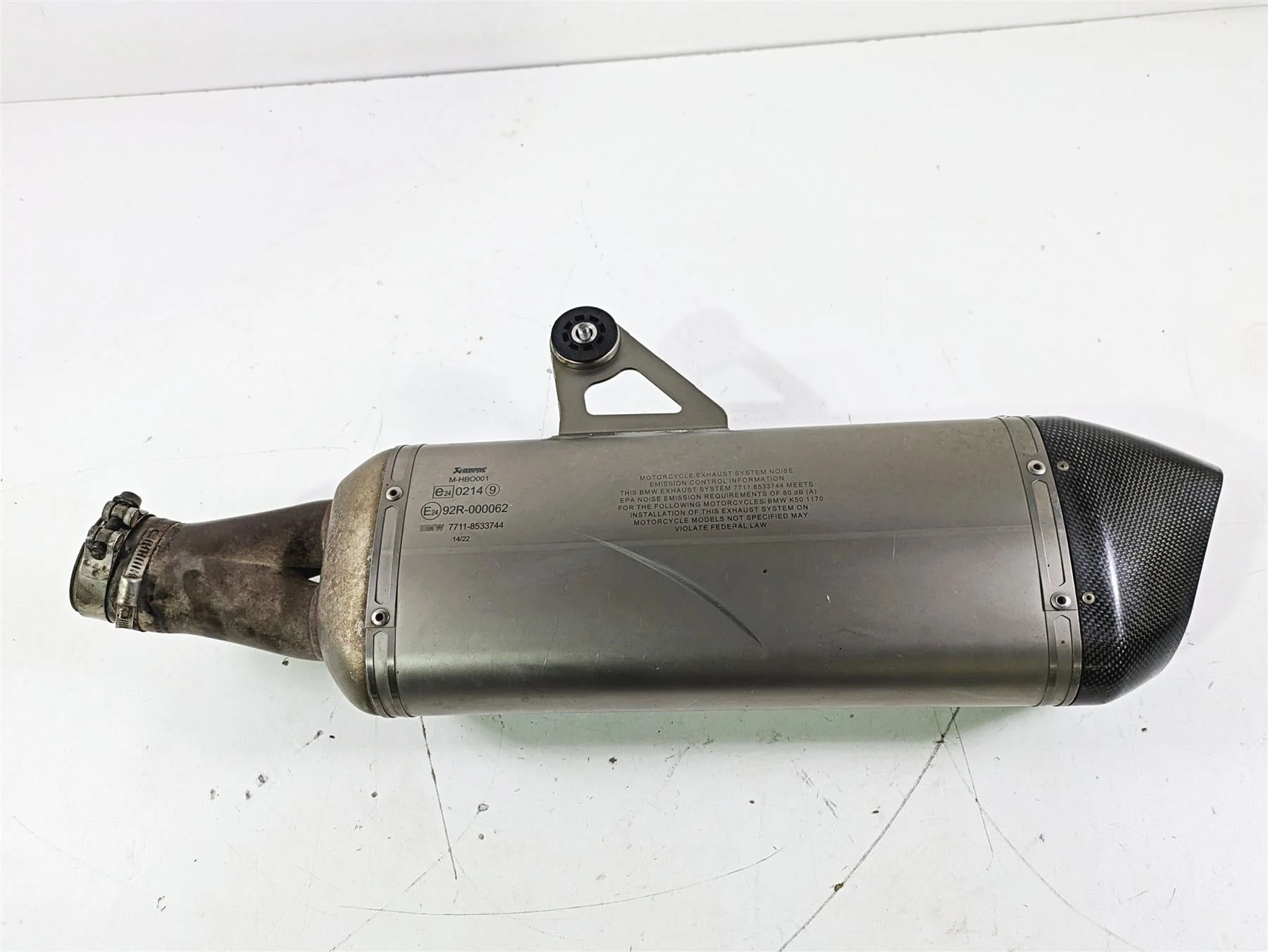 2015 BMW R1200GS Adv K51 Akrapovic Titanium Exhaust Pipe Muffler HP 77118533744 - Image 2
