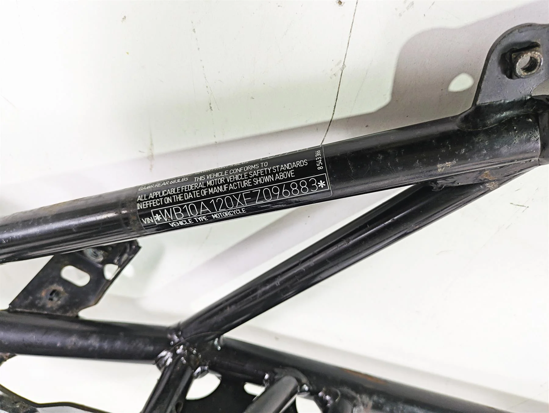 2015 BMW R1200GS Adv K51 Straight Main Frame Chassis With Texas Salvage Flood Title 46518550714 46518387837 - Image 12