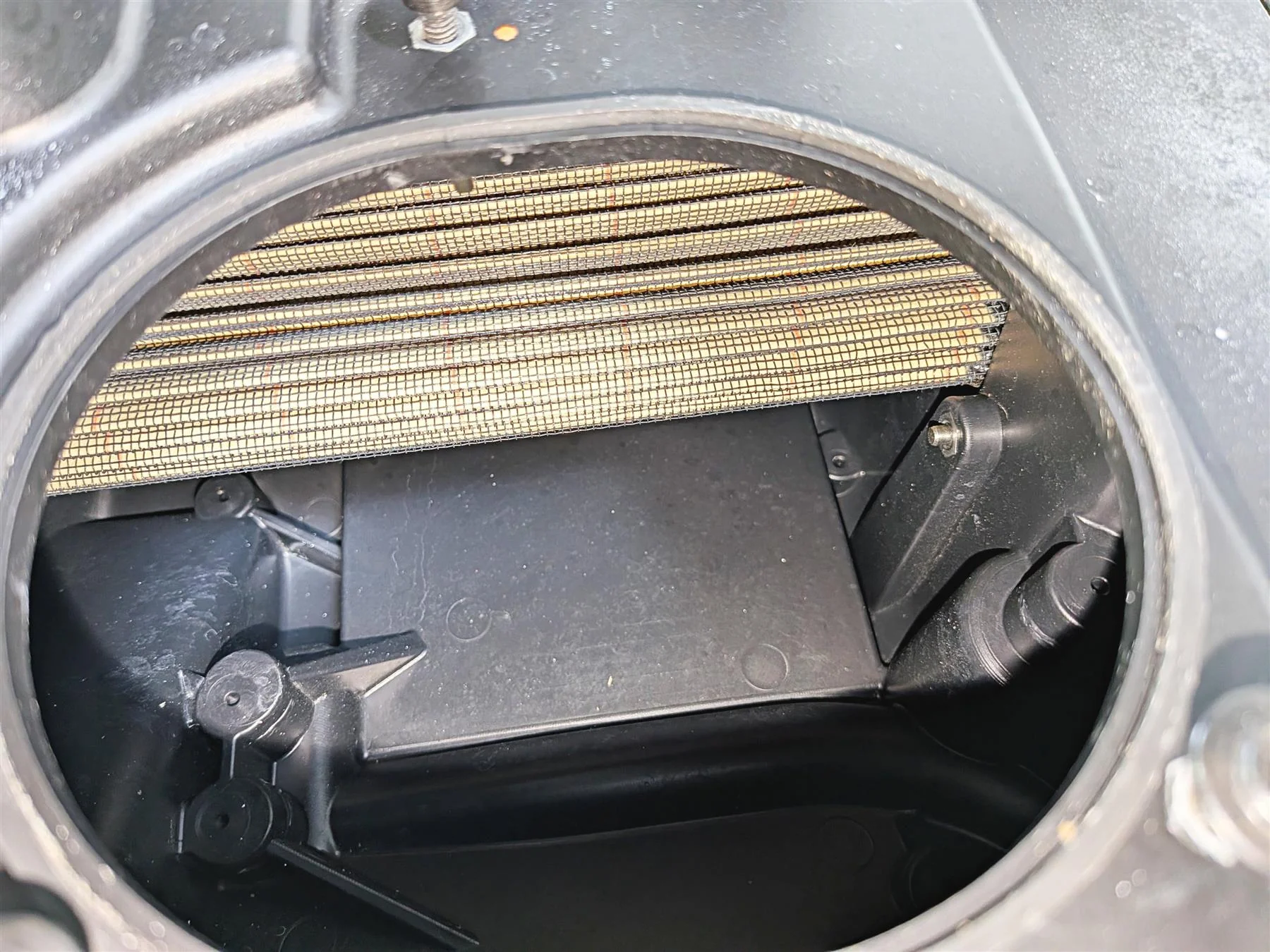 2015 Ducati Diavel Dark Air Cleaner Breather  & Ram Tubes 44213031A - Image 7
