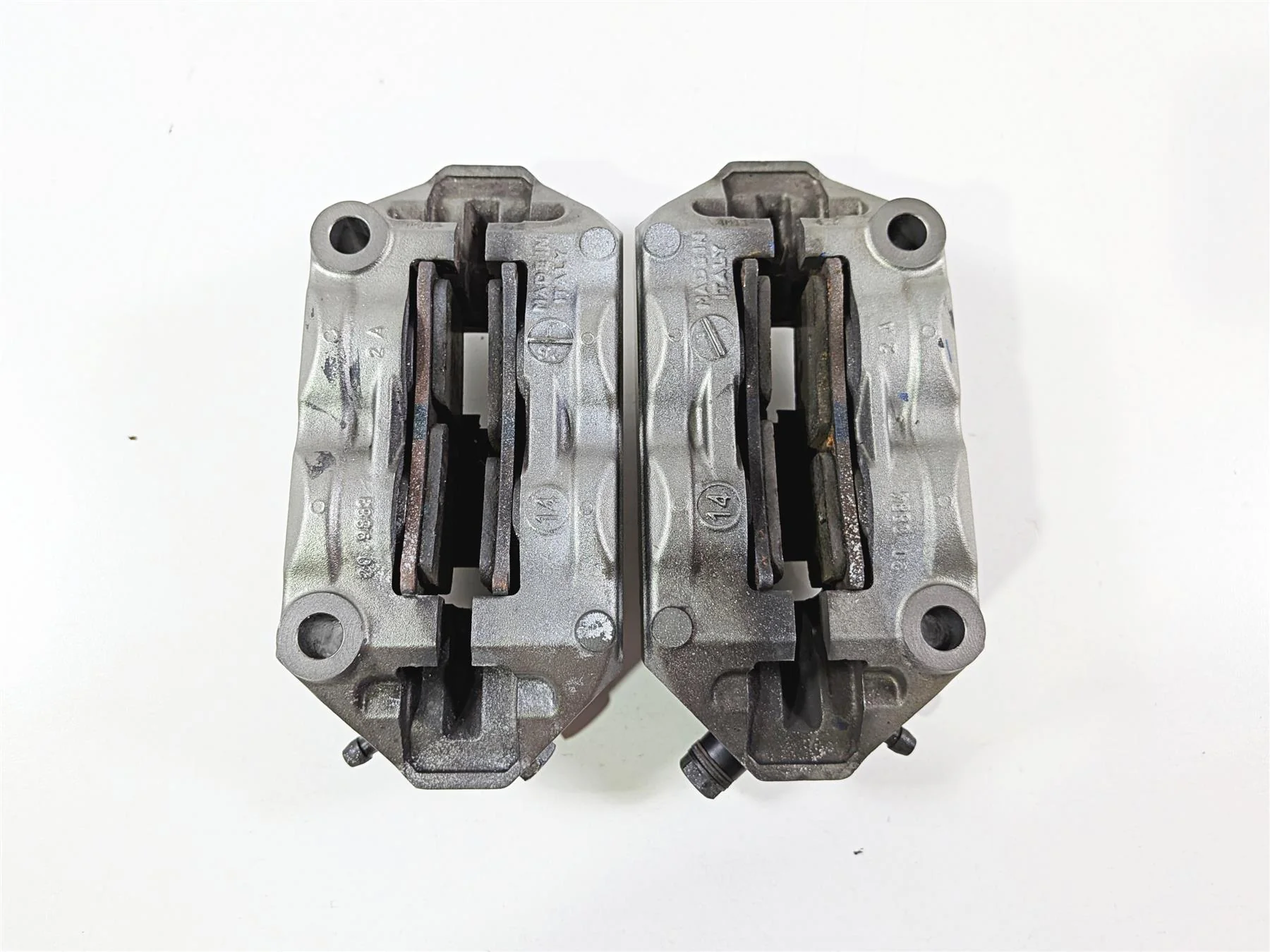 2015 Ducati Diavel Dark Front Brembo Brake Caliper Set 100mm 61040901C 61040911C - Image 8