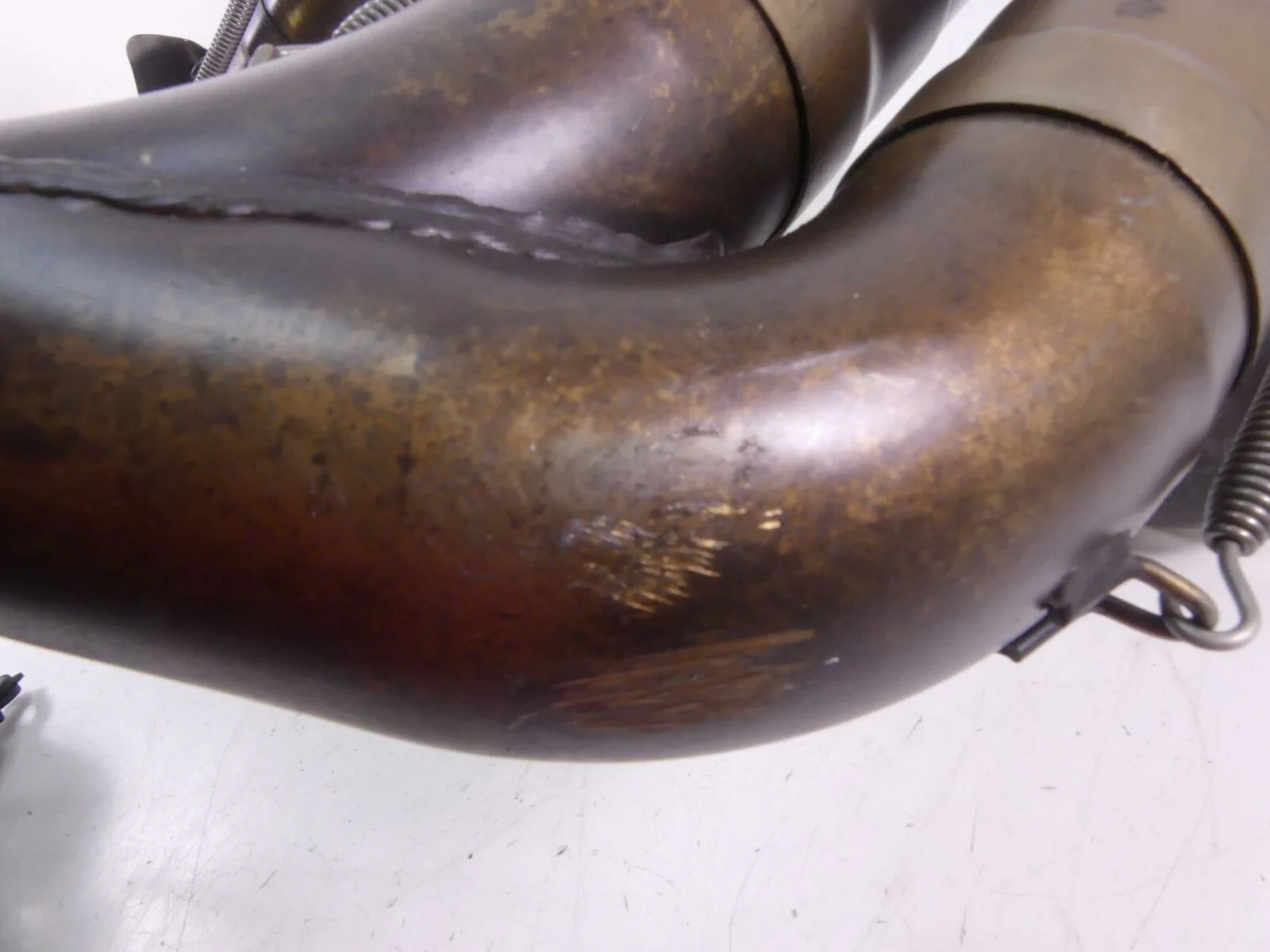2015 Ducati Diavel Dark OEM Exhaust Header Manifold Pipe & Servo Set 57211562B - Image 11
