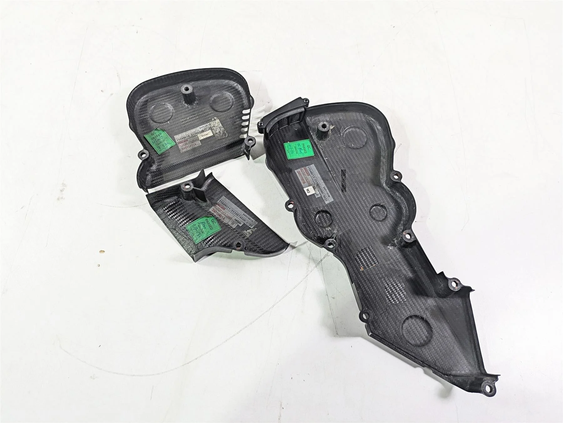 2015 Ducati Hypermotard 821 SP Carbon Fiber Timing Cover Set 24511411A 24511101B - Image 11
