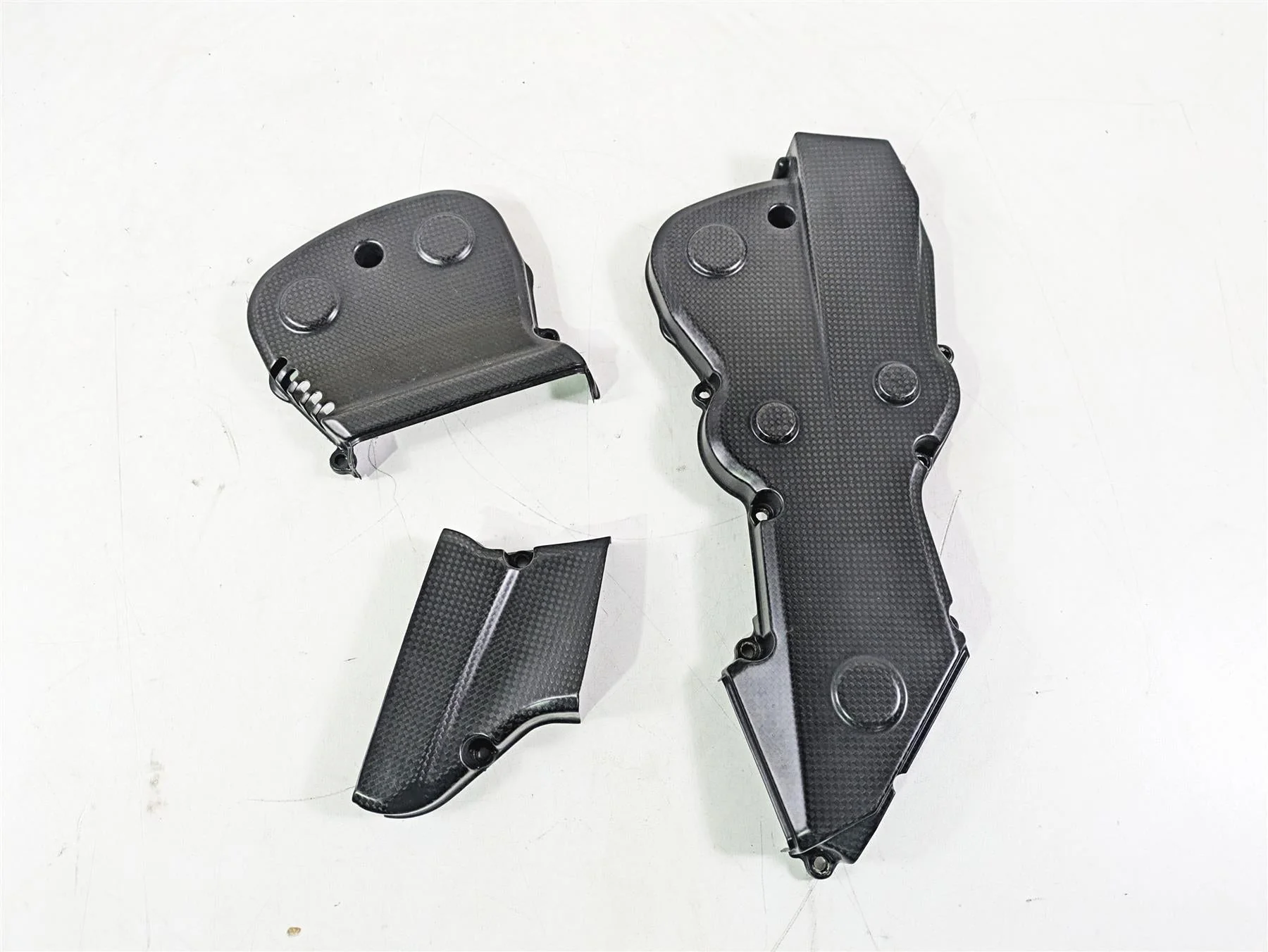 2015 Ducati Hypermotard 821 SP Carbon Fiber Timing Cover Set 24511411A 24511101B - Image 4