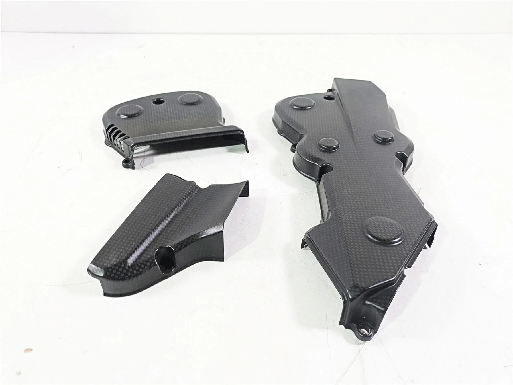 2015 Ducati Hypermotard 821 SP Carbon Fiber Timing Cover Set 24511411A 24511101B - Image 5