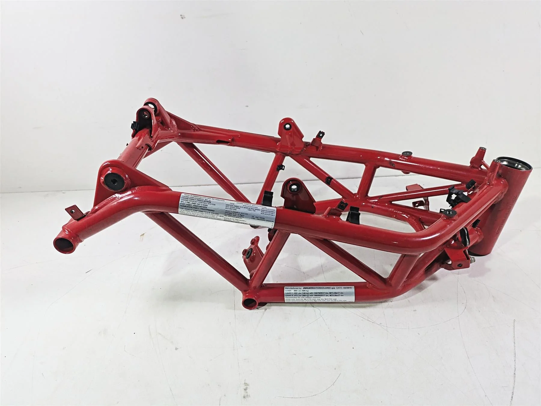 2015 Ducati Hypermotard 821 SP Straight Main Frame Chassis 470P7141EA - Image 4