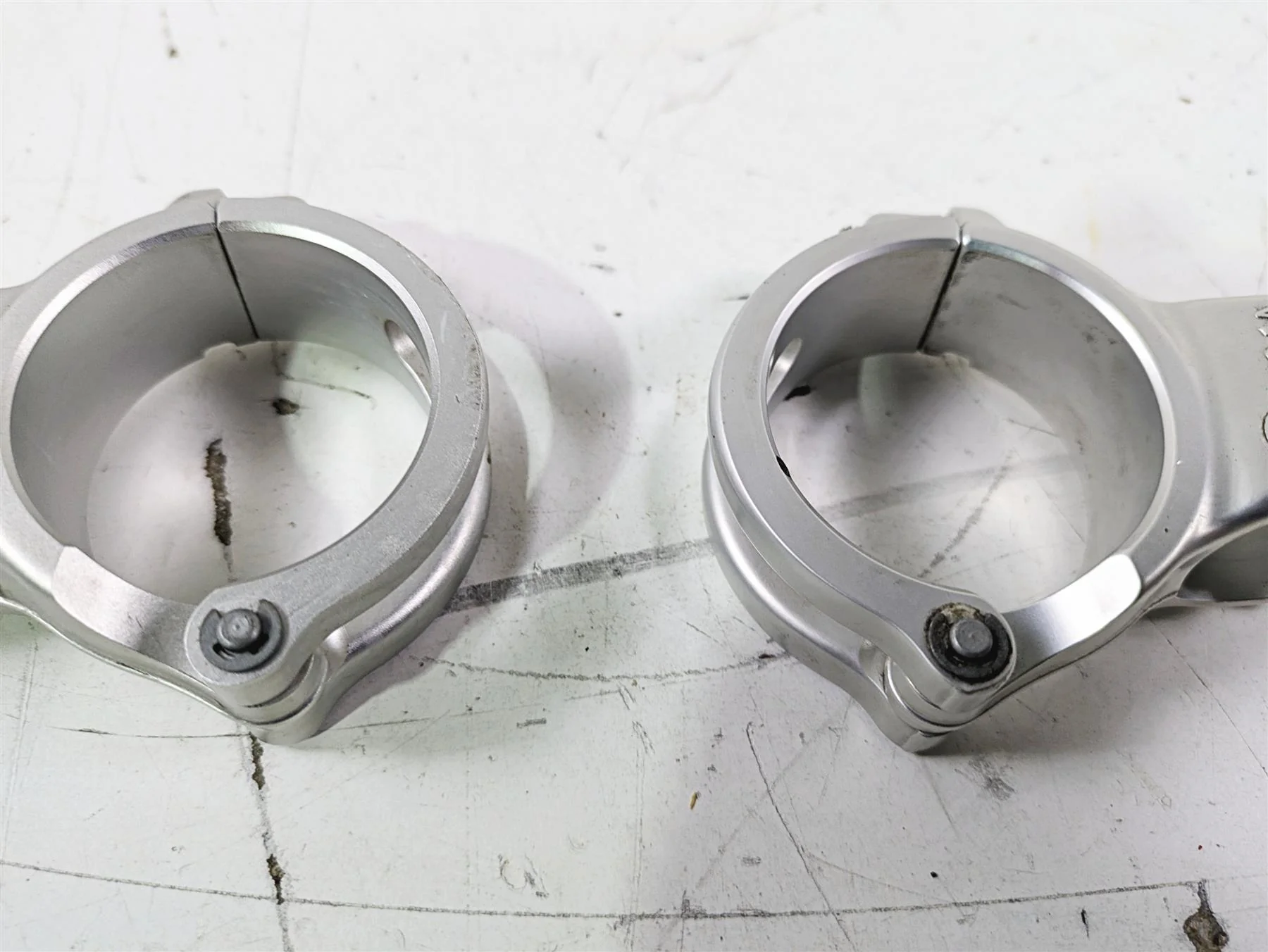2015 Ducati Panigale 1299 S Clip On Handlebar Clamp Set 53mm 875P1741BA 875P2184 - Image 10
