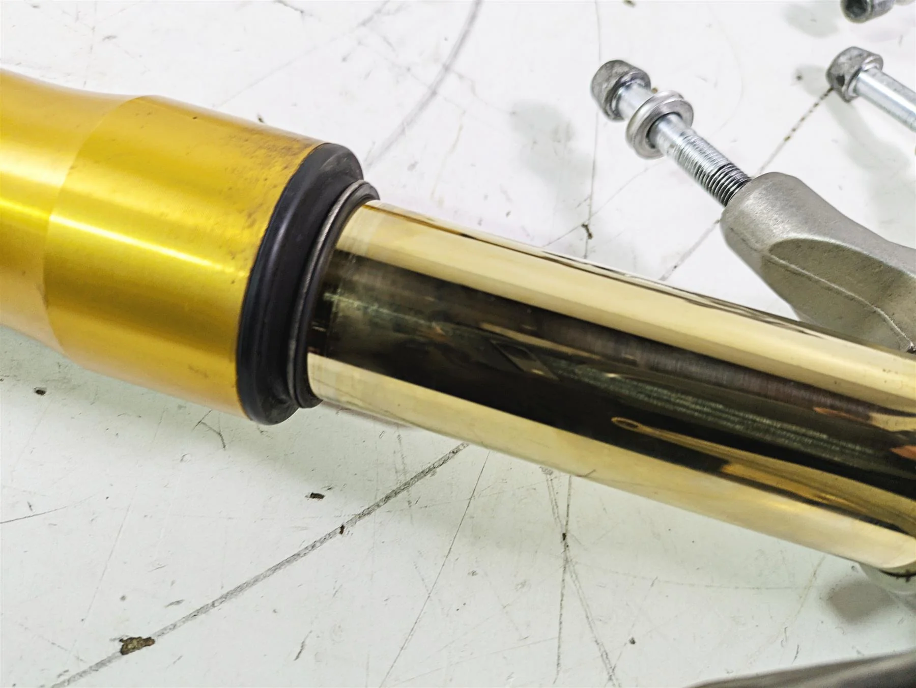 2015 Ducati Panigale 1299 S Straight Ohlins Front Forks 34420711A 34520711A - Image 8