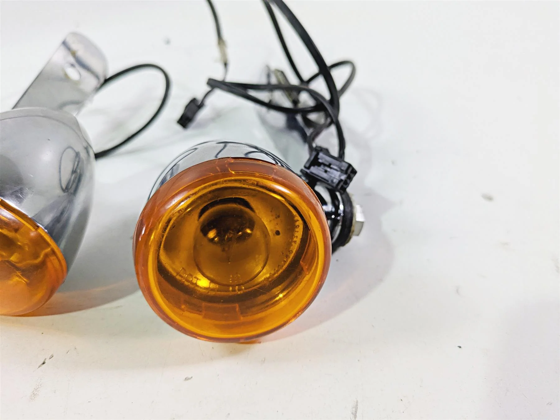 2015 Harley FXDF Dyna Fat Bob Rear Blinker Turn Signal Set Chrome 68821-00 - Image 9