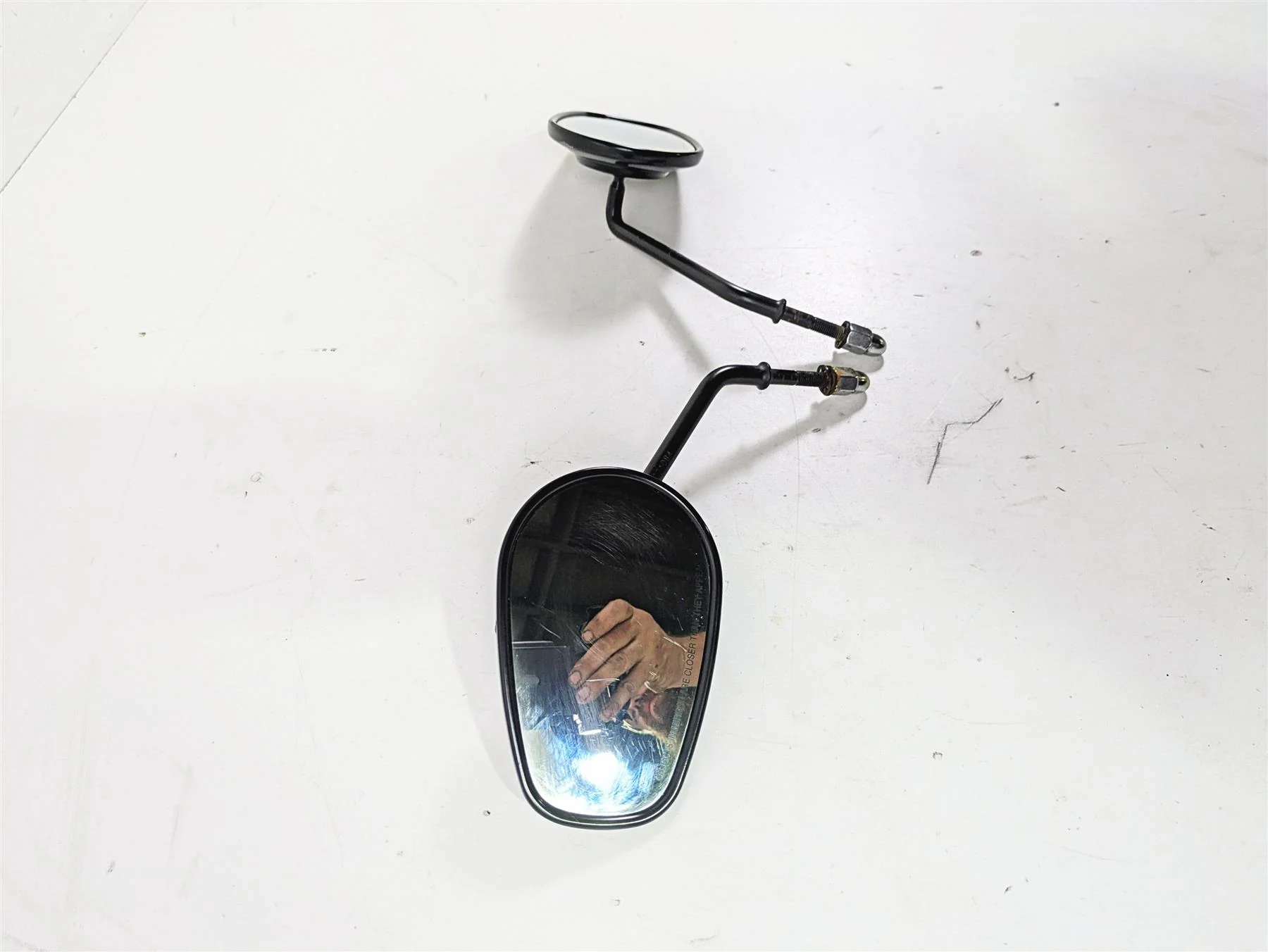 2015 Harley FXDF Dyna Fat Bob Rear View Mirror Set 91909-03B 91910-03B - Image 2