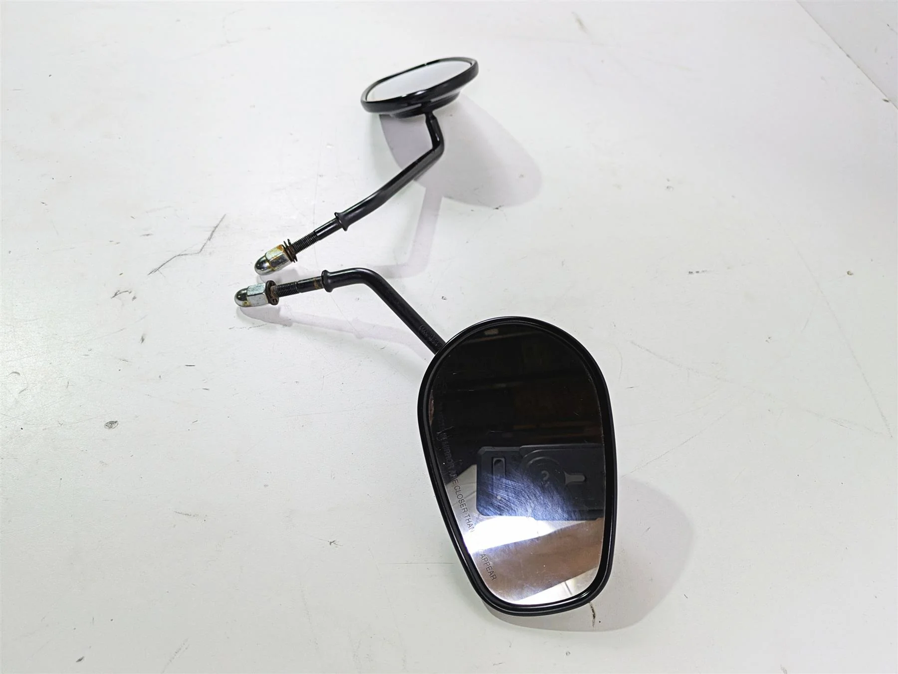 2015 Harley FXDF Dyna Fat Bob Rear View Mirror Set 91909-03B 91910-03B - Image 3