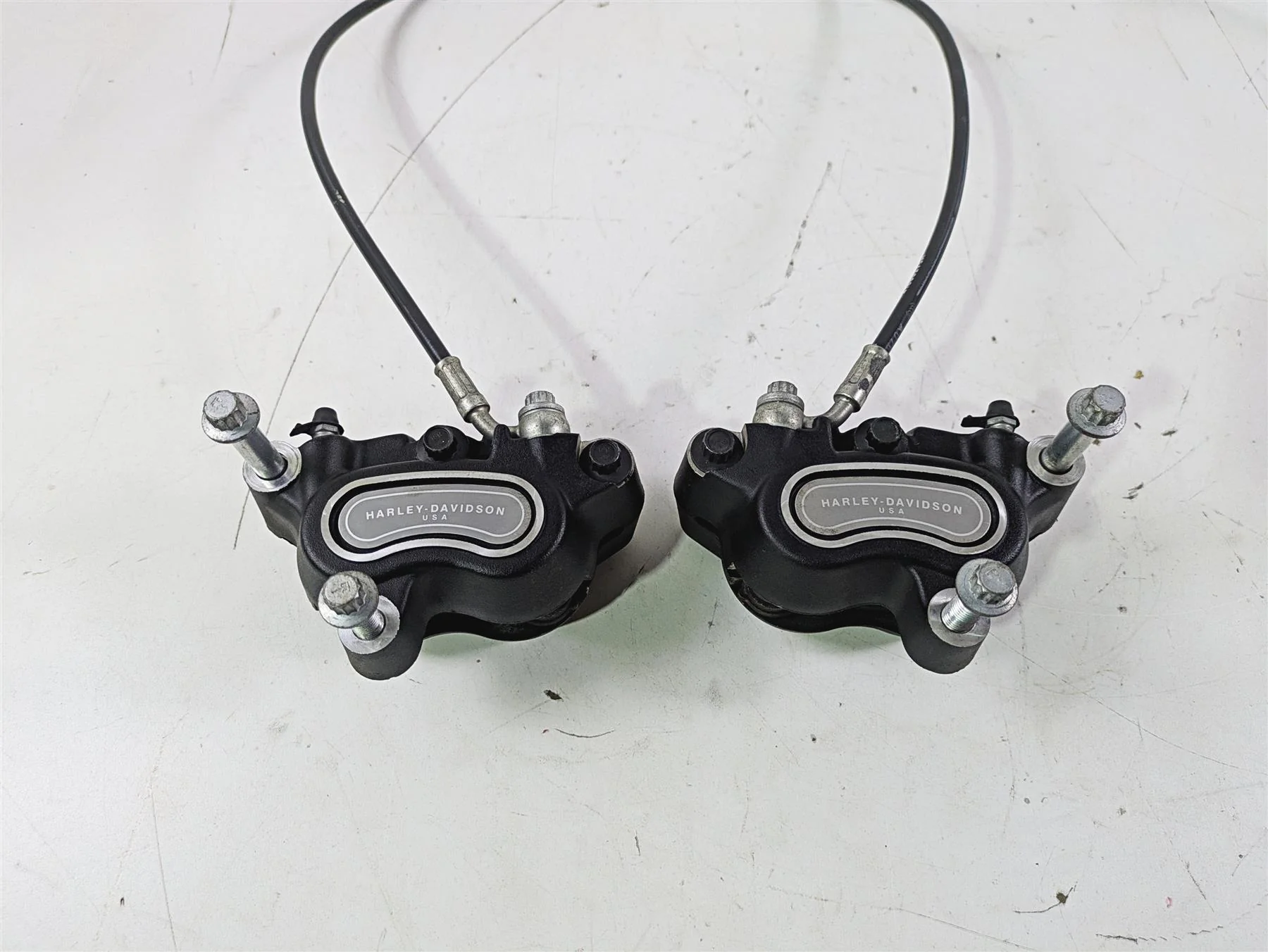 2015 Harley FXDL Dyna Low Rider Front Brake Caliper Set 41300001 41300002 - Image 10