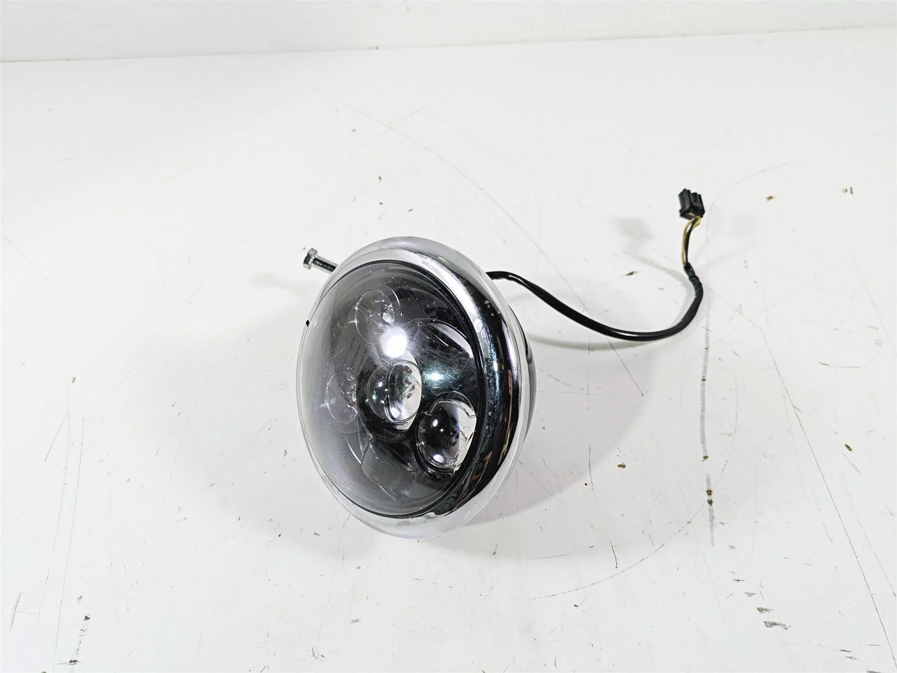 2015 Harley FXDL Dyna Low Rider Head Light Lamp & Led Bulb & Long Mount 69774-07 - Image 2