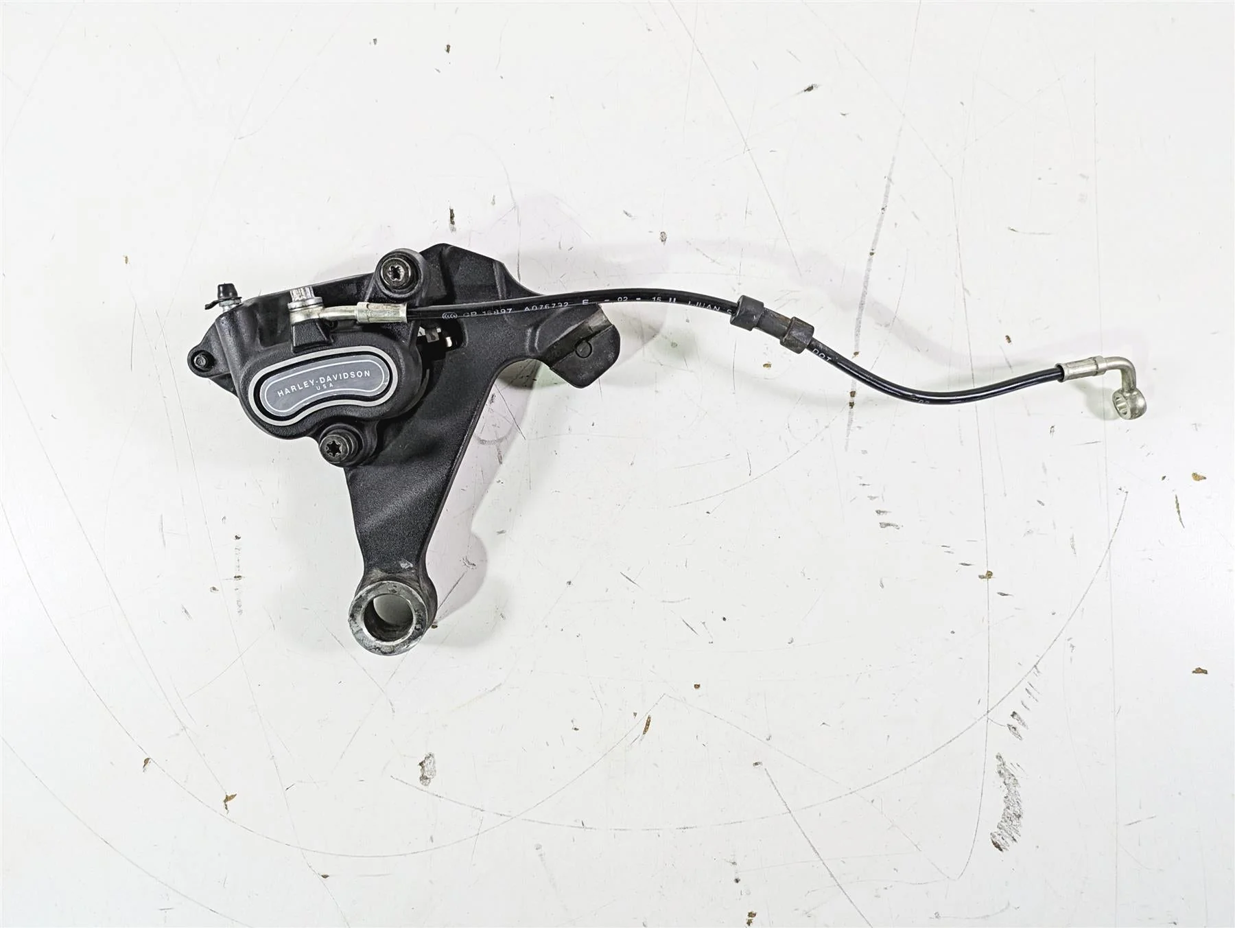 2015 Harley FXDL Dyna Low Rider Nice Rear Brake Caliper & 25mm Bracket 40908-08 - Image 6
